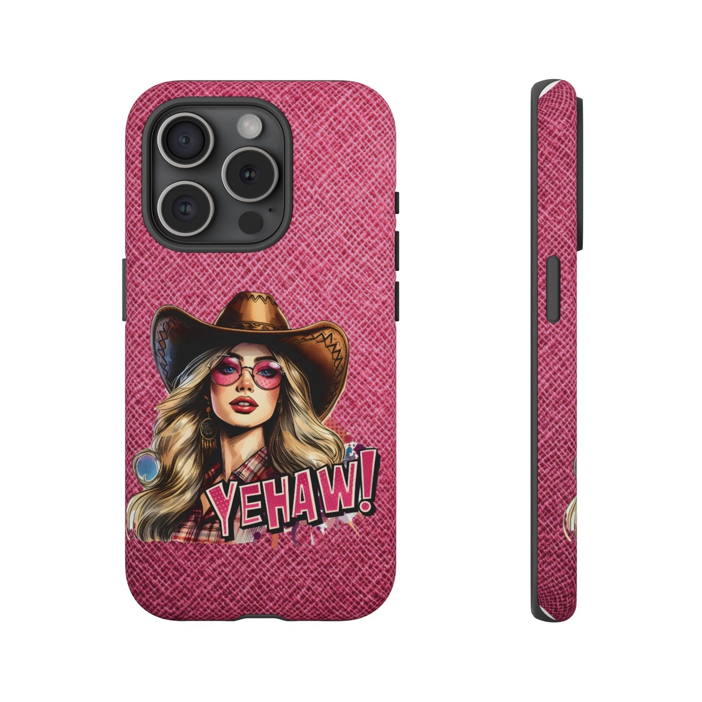 Wild West Charm: Bold Cowboy Hat and YEHAW! Design Phone Case
