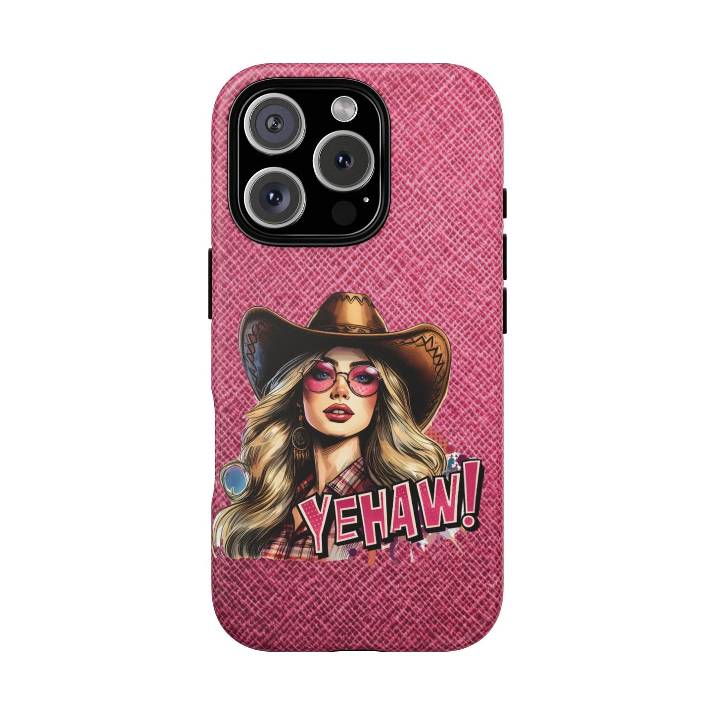 Wild West Charm: Bold Cowboy Hat and YEHAW! Design Phone Case