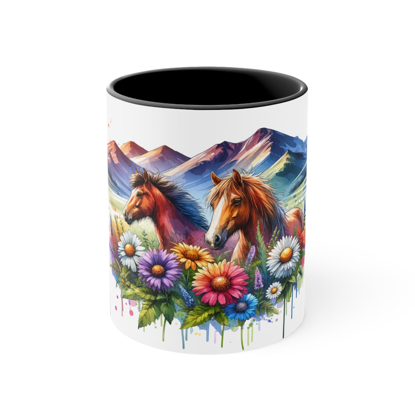 Watercolour horses 11oz Mug