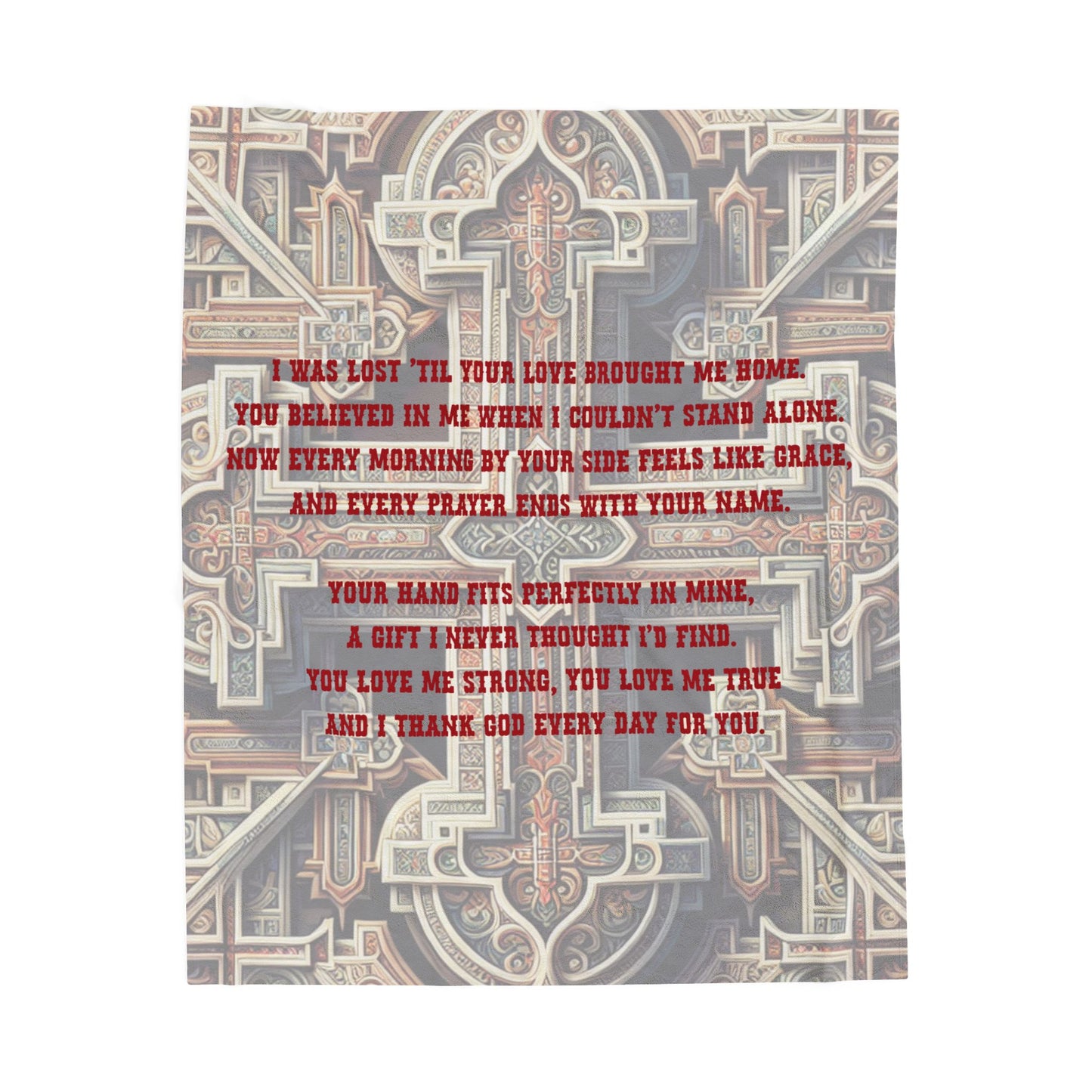 Thank God Velveteen Plush Blanket, Fan Blanket, Throw Rug, Display Blanket, Country Music Blanket,
