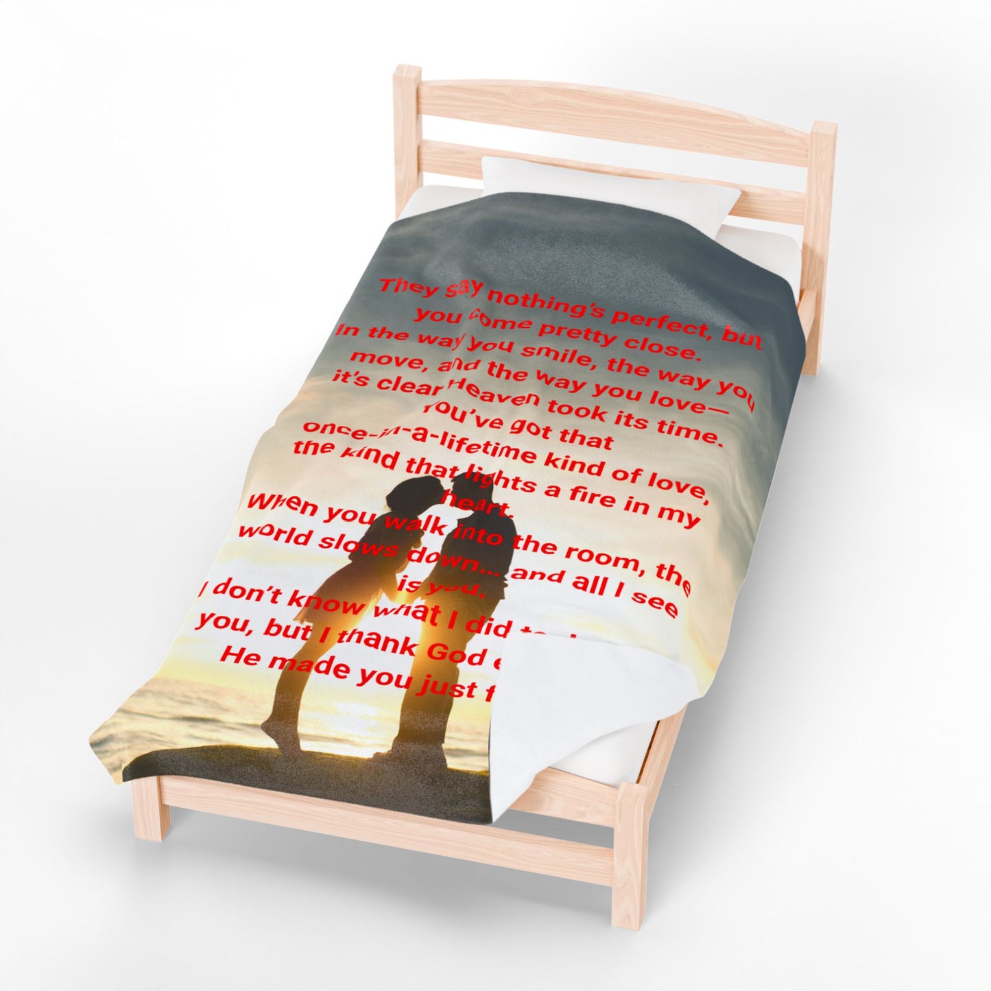 God took his time on you Velveteen Plush Blanket, Fan Blanket, Throw Rug, Display Blanket, Country Music Blanket,
