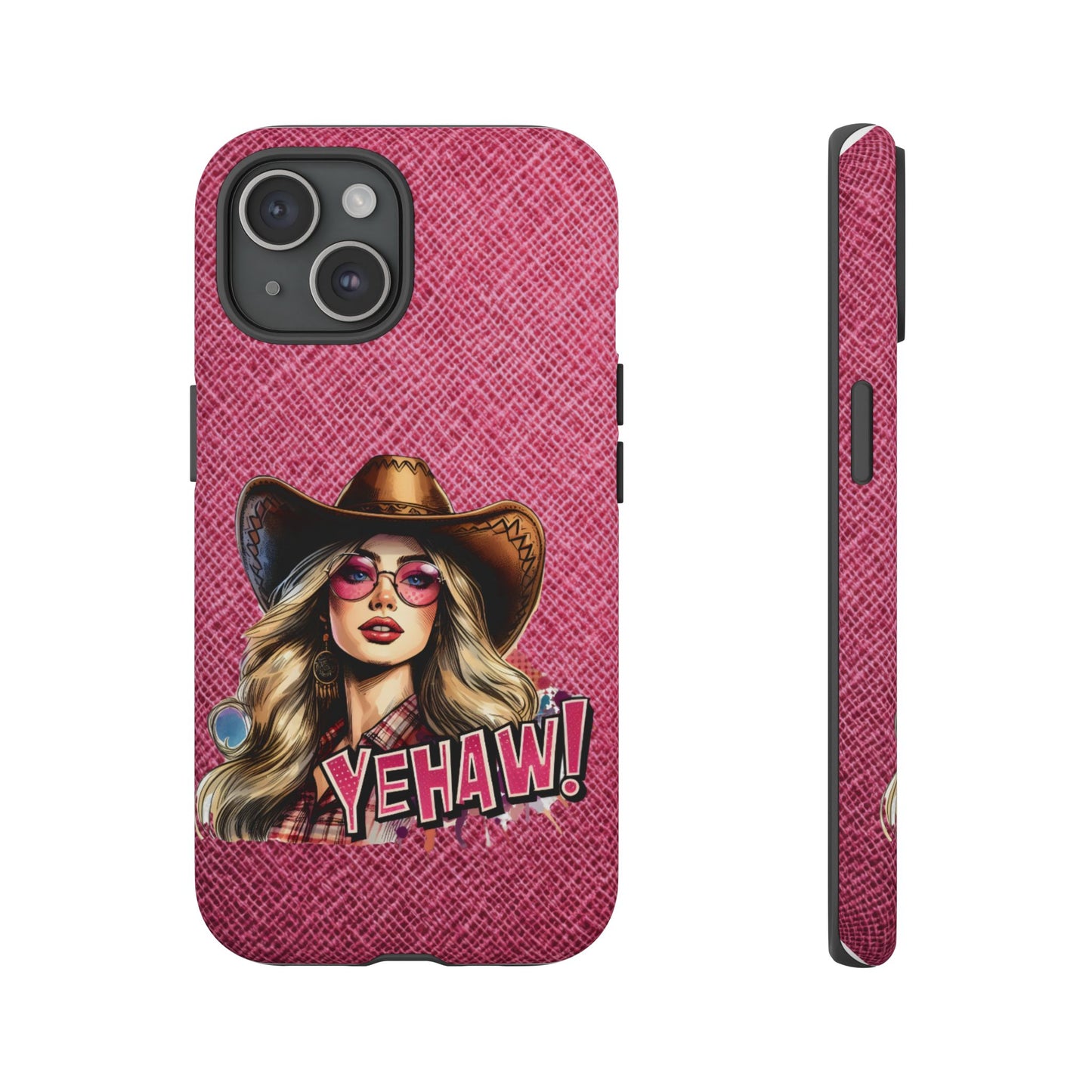 Wild West Charm: Bold Cowboy Hat and YEHAW! Design Phone Case