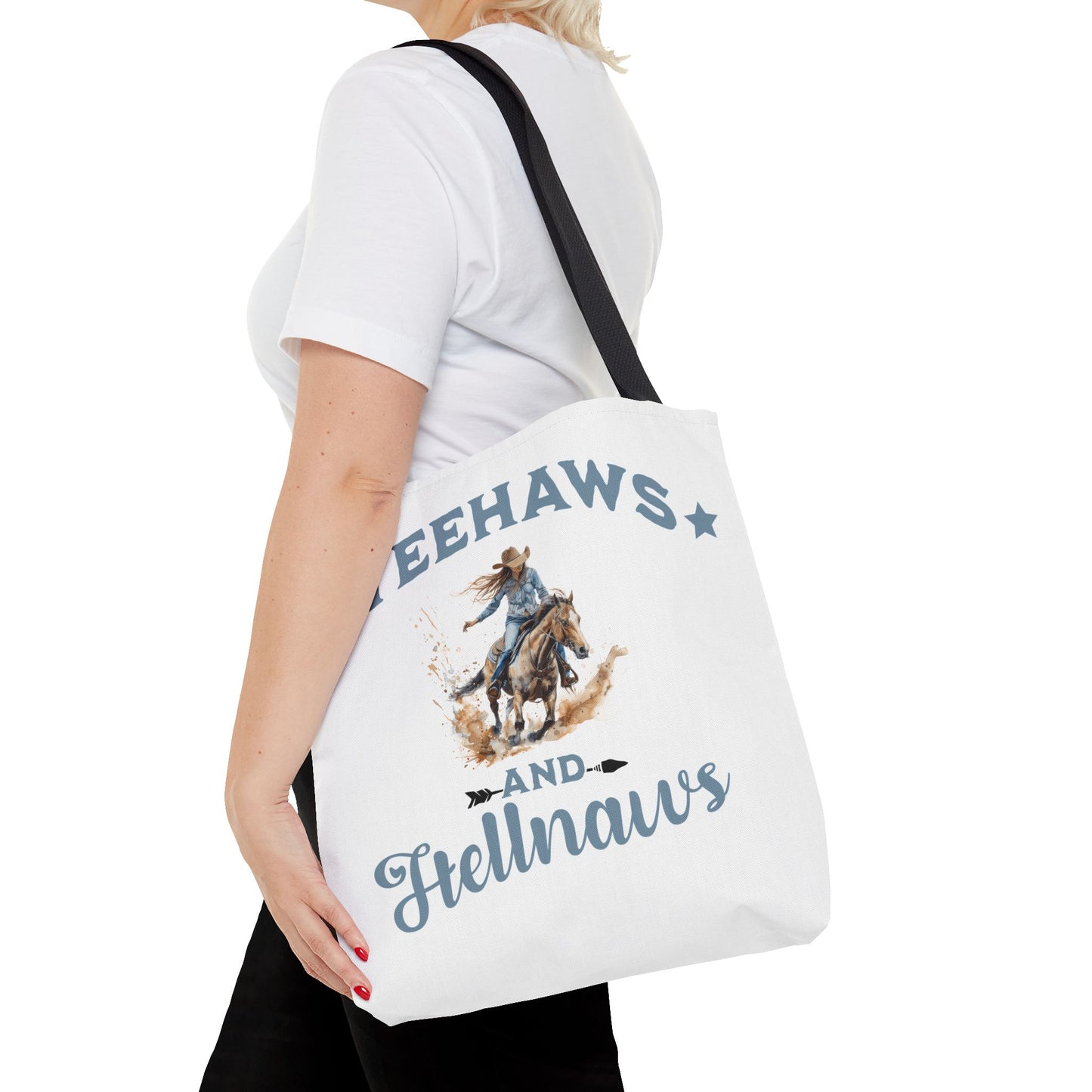 “Yeehaws and Hellnaws” Cowgirl Tote Bag – Western Rodeo Country Style Accessory