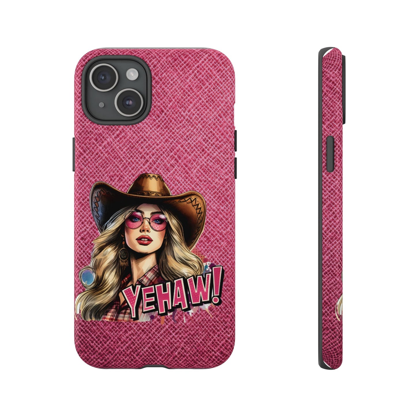 Wild West Charm: Bold Cowboy Hat and YEHAW! Design Phone Case