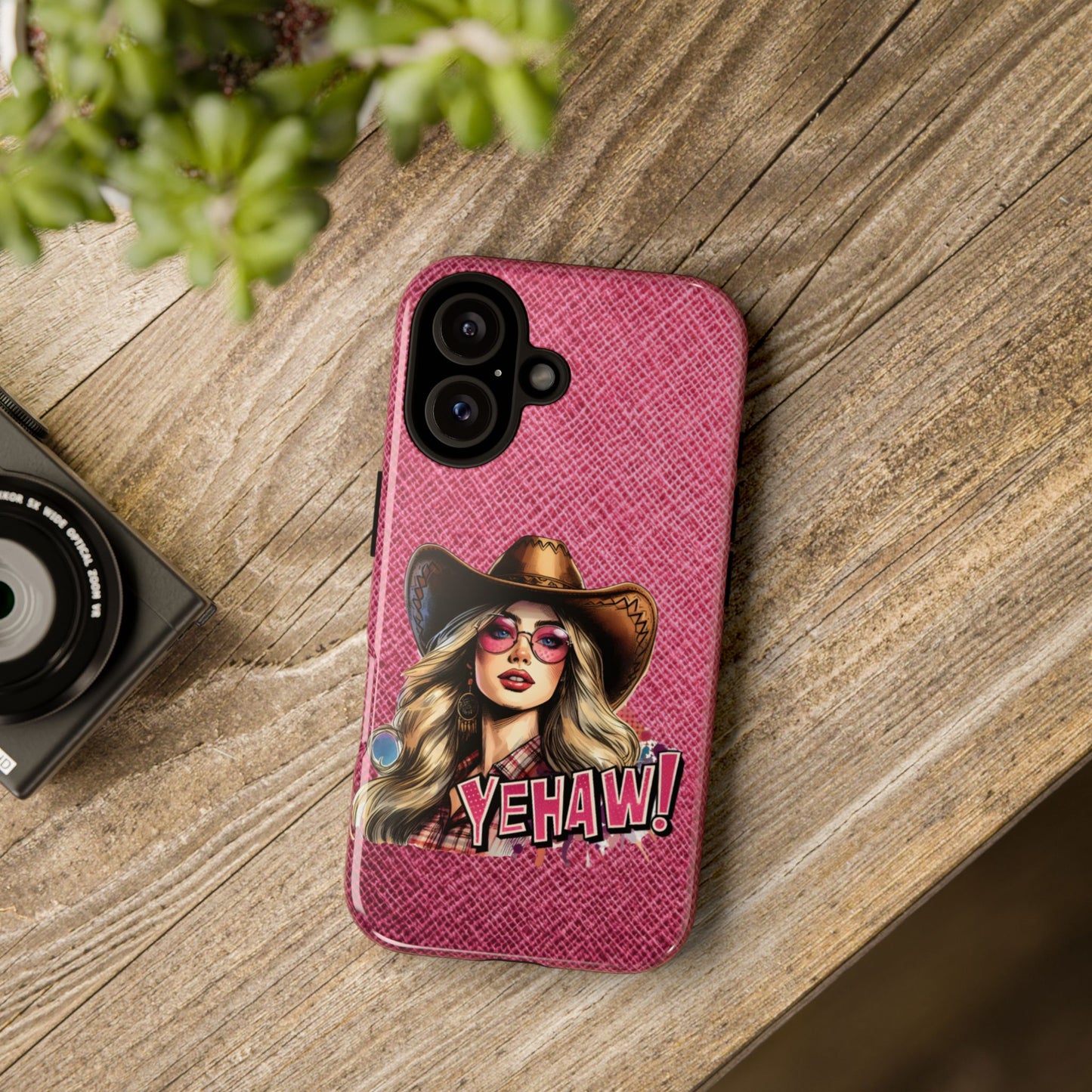 Wild West Charm: Bold Cowboy Hat and YEHAW! Design Phone Case