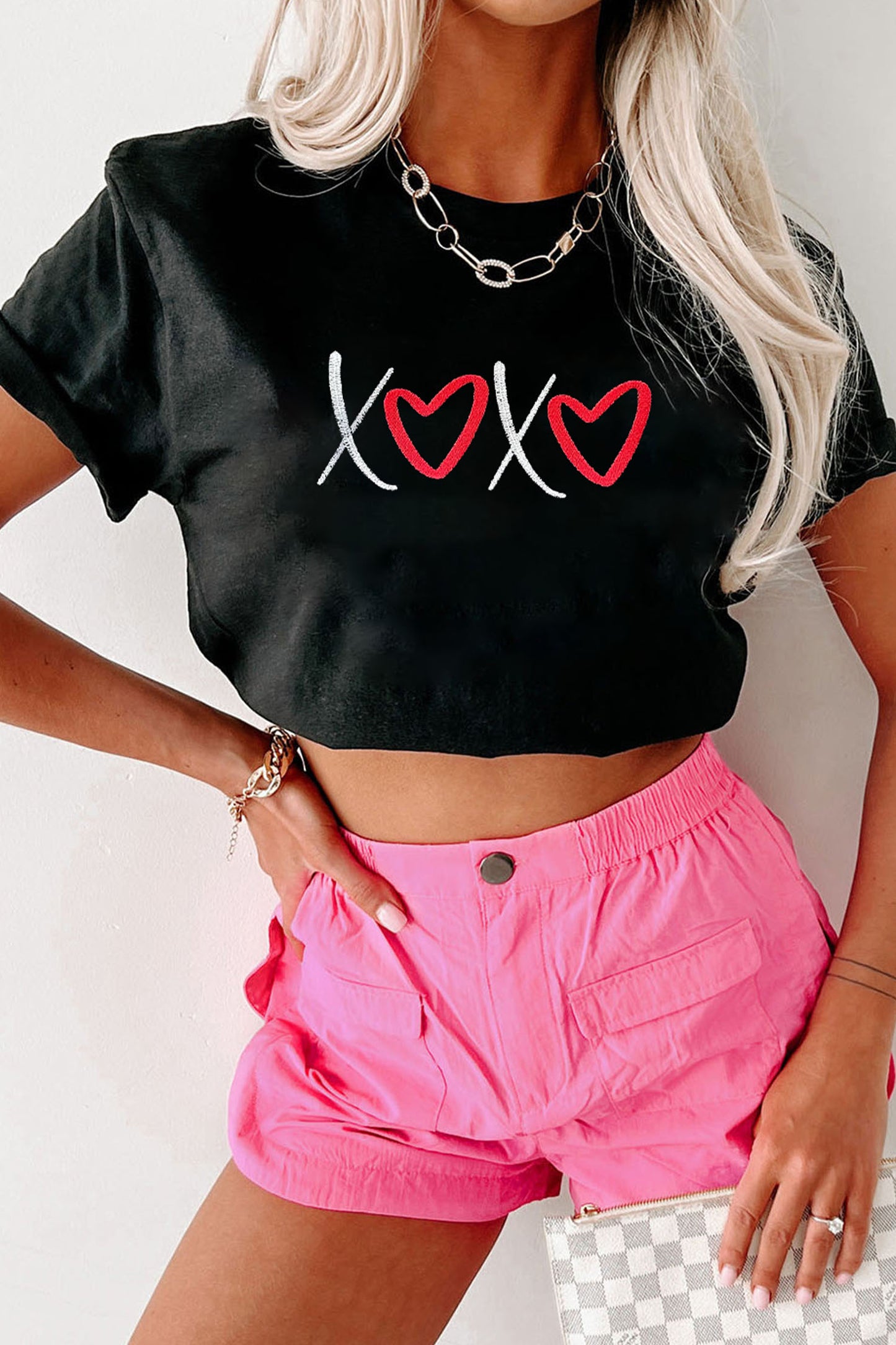 XOXO Graphic Tee – Black
