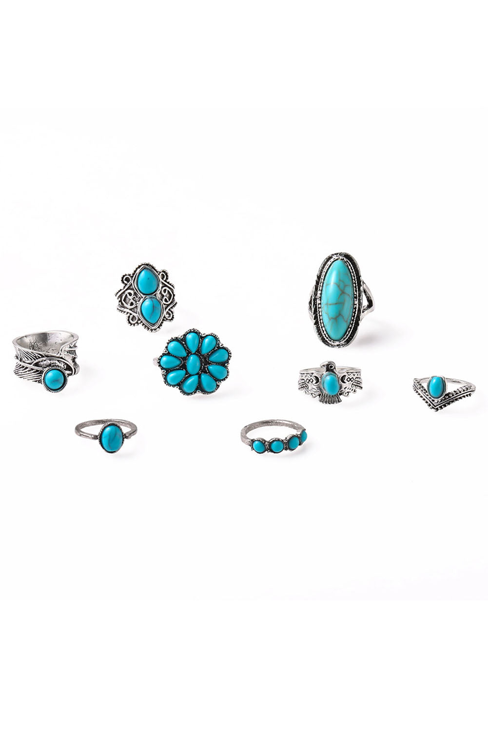 Desert Bloom Turquoise Ring Set