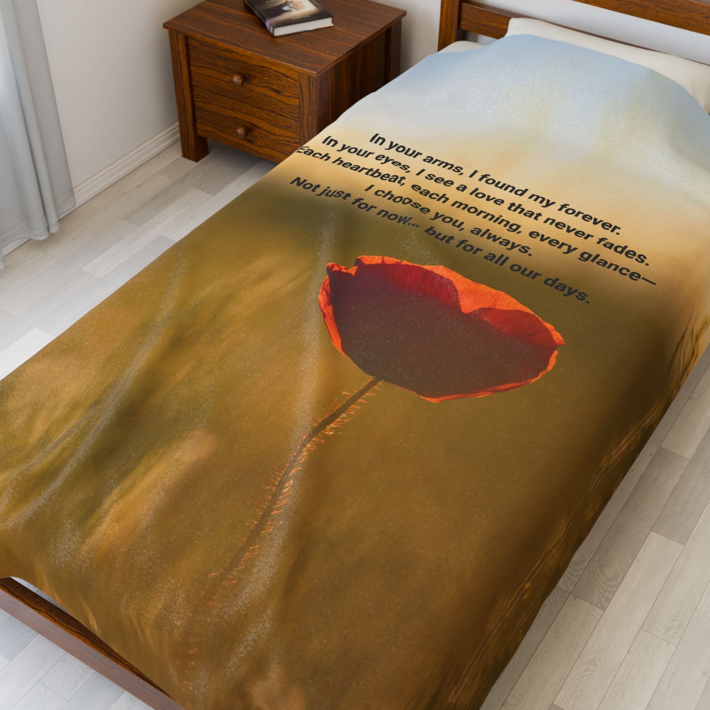 Forever And For Always Velveteen Plush Blanket, Fan Blanket, Throw Rug, Display Blanket, Country Music Blanket,