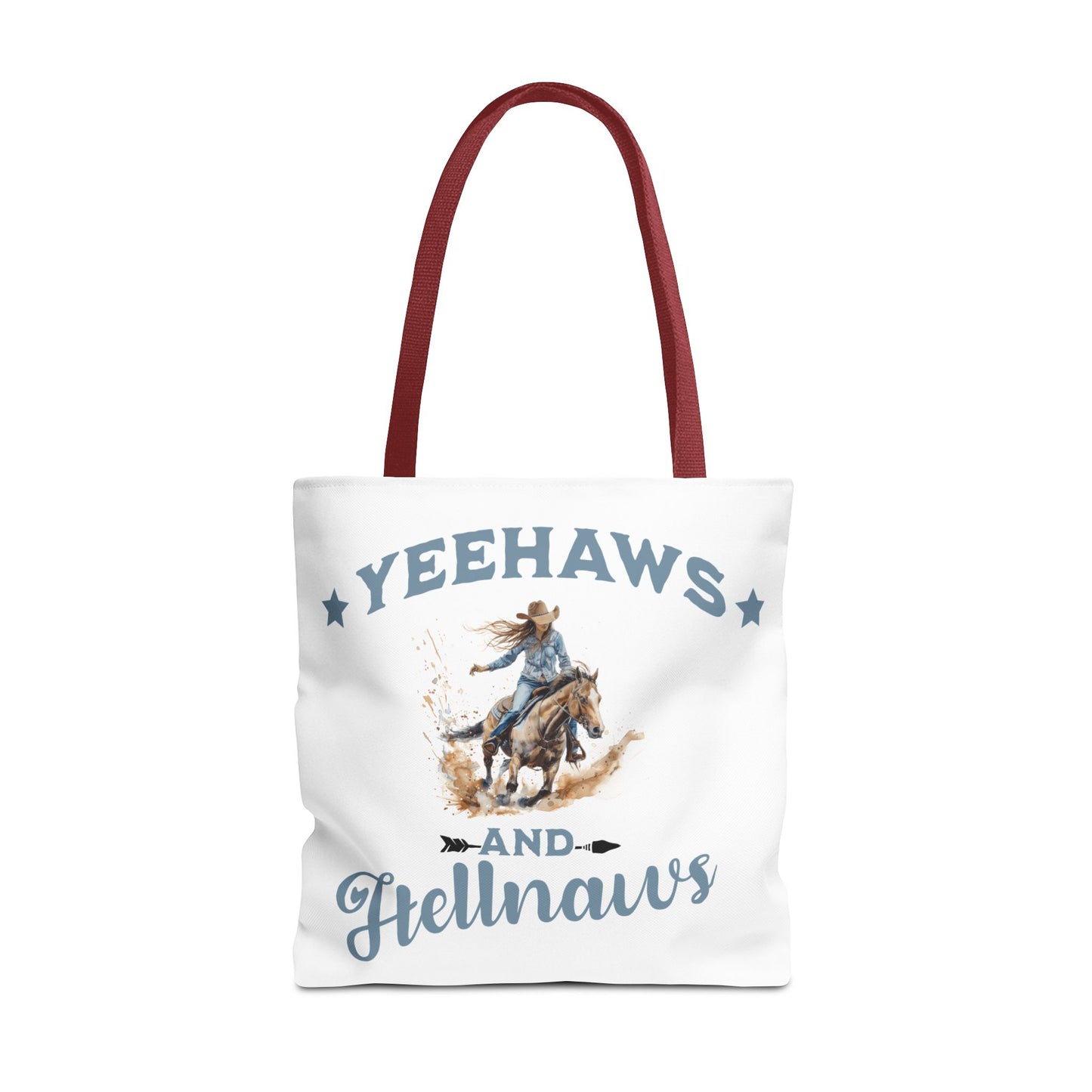 “Yeehaws and Hellnaws” Cowgirl Tote Bag – Western Rodeo Country Style Accessory