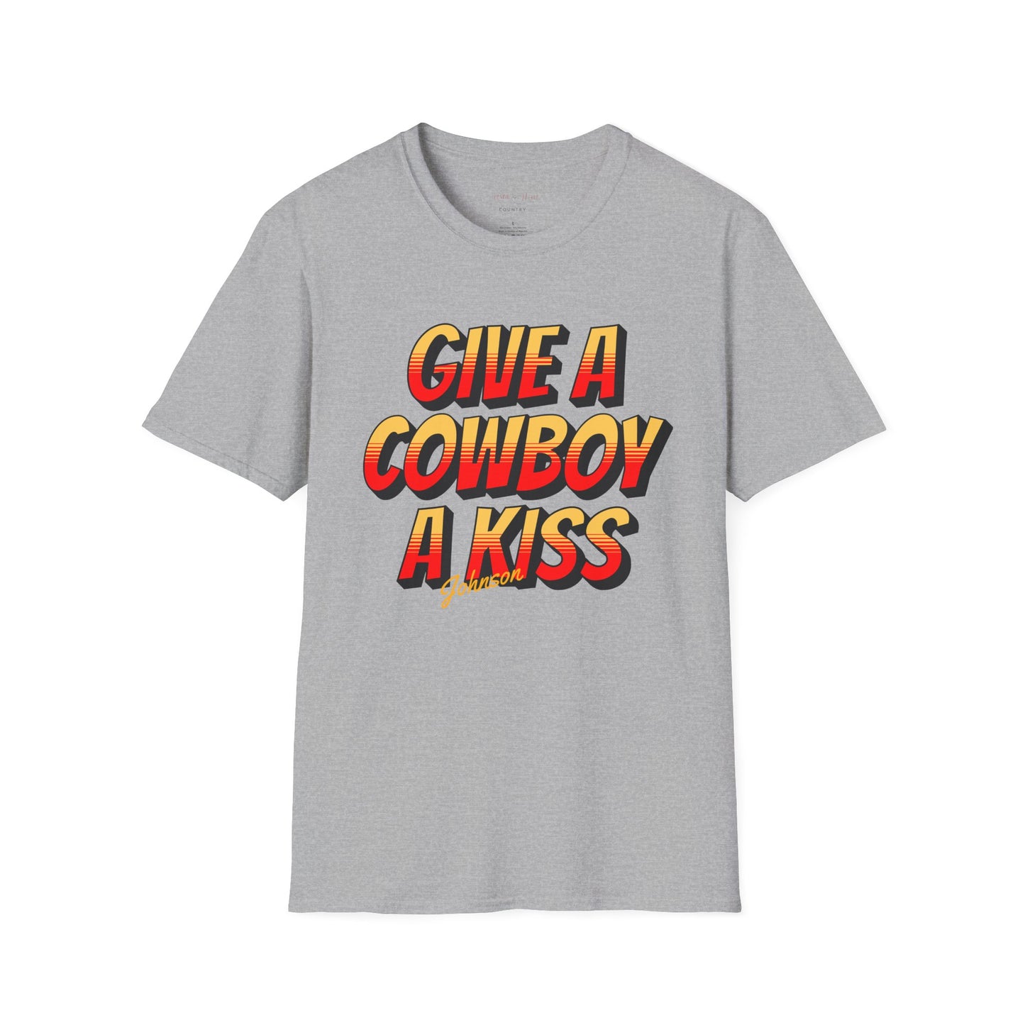 Give a cowboy a kiss T Shirt, Country Music Shirt, Festival Tee, Western T-shirt, Concert T Shirt,