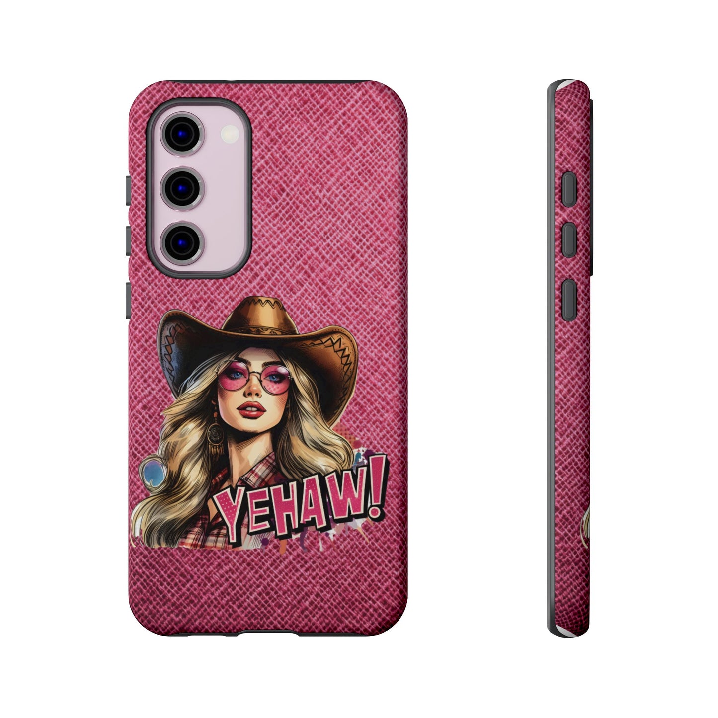 Wild West Charm: Bold Cowboy Hat and YEHAW! Design Phone Case