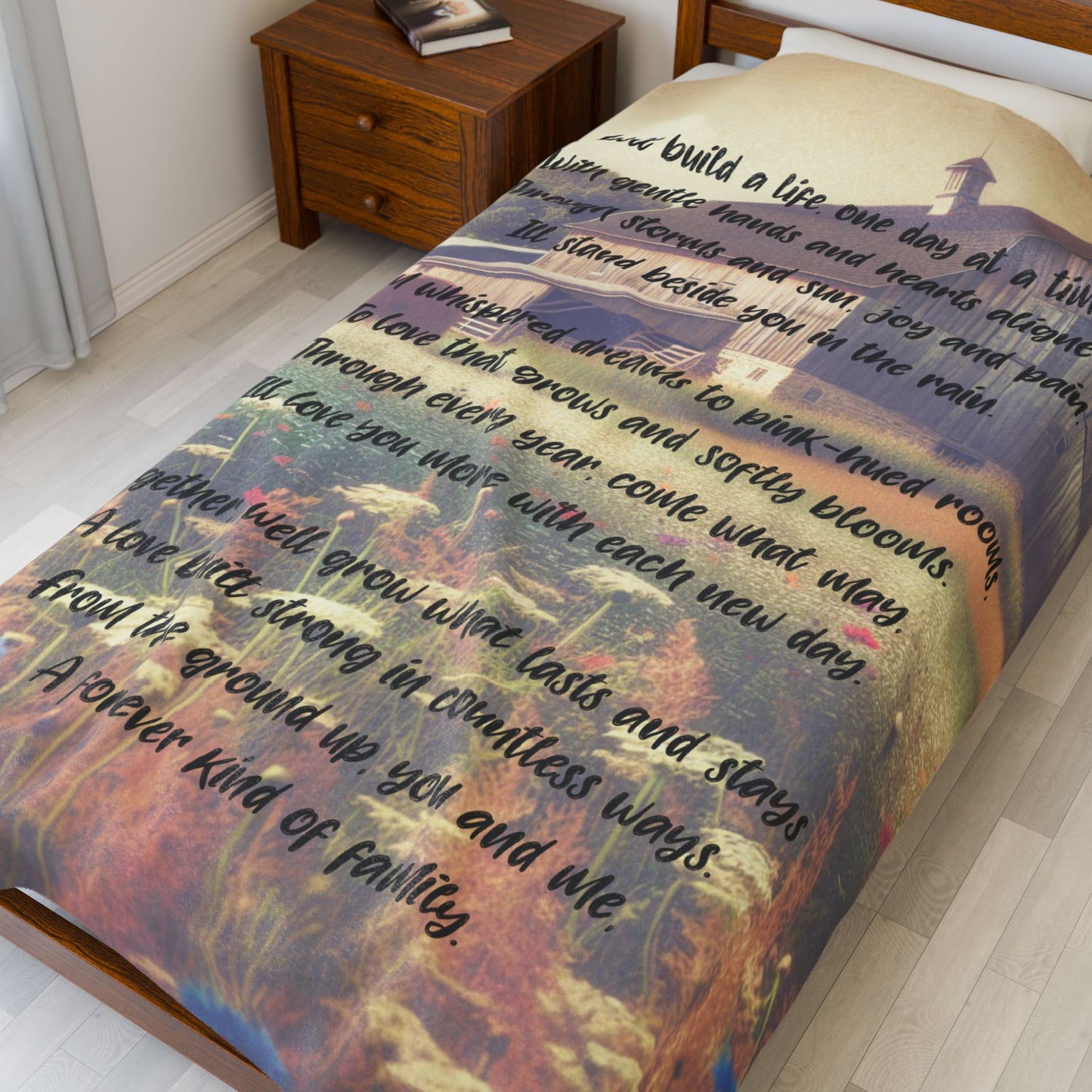 From the ground up Velveteen Plush Blanket, Fan Blanket, Throw Rug, Display Blanket, Country Music Blanket,