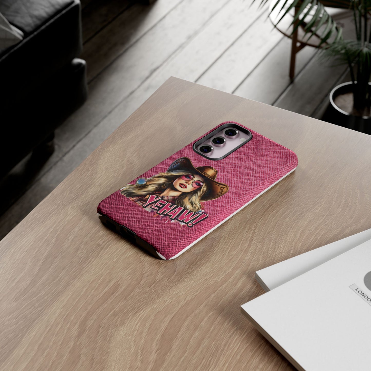 Wild West Charm: Bold Cowboy Hat and YEHAW! Design Phone Case
