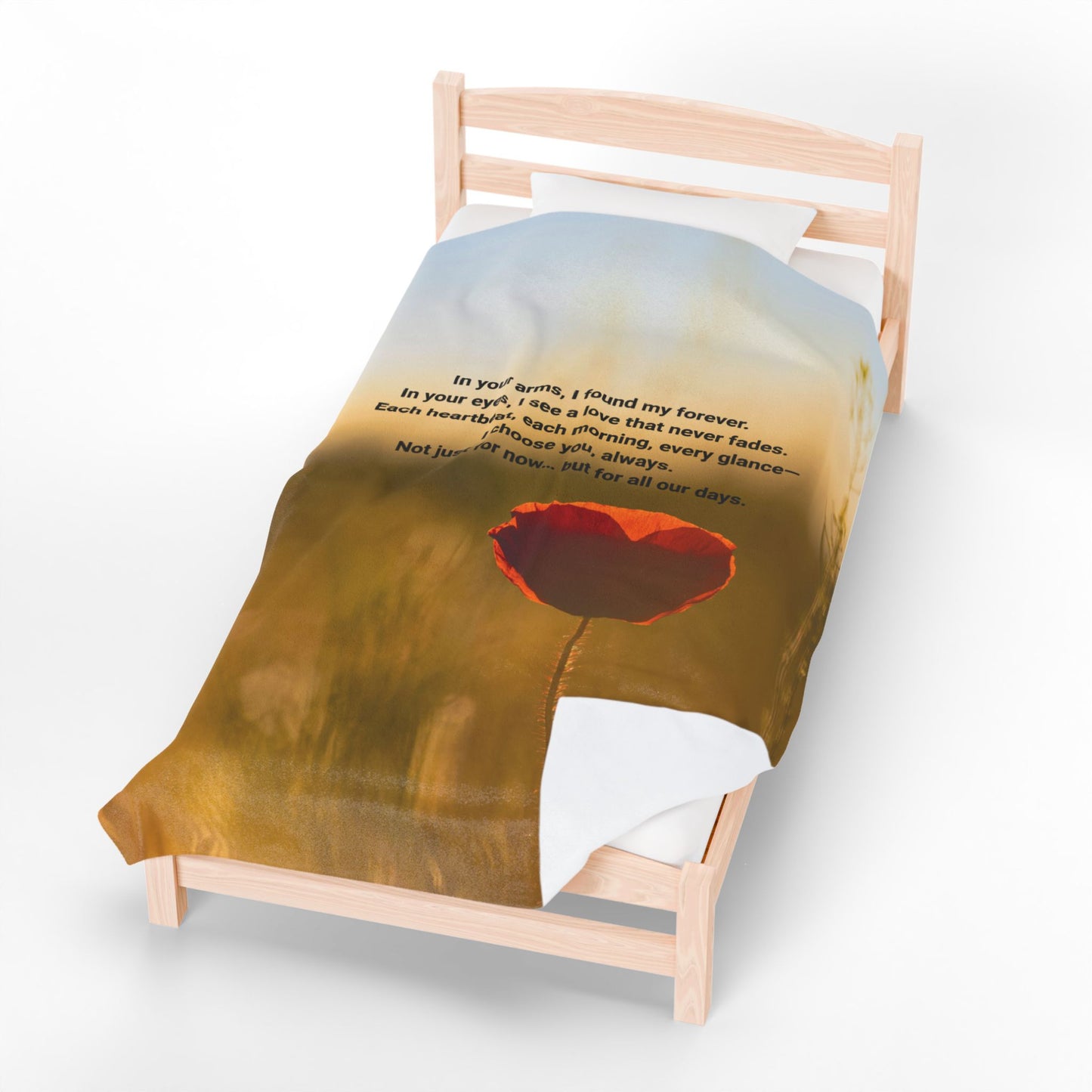 Forever And For Always Velveteen Plush Blanket, Fan Blanket, Throw Rug, Display Blanket, Country Music Blanket,