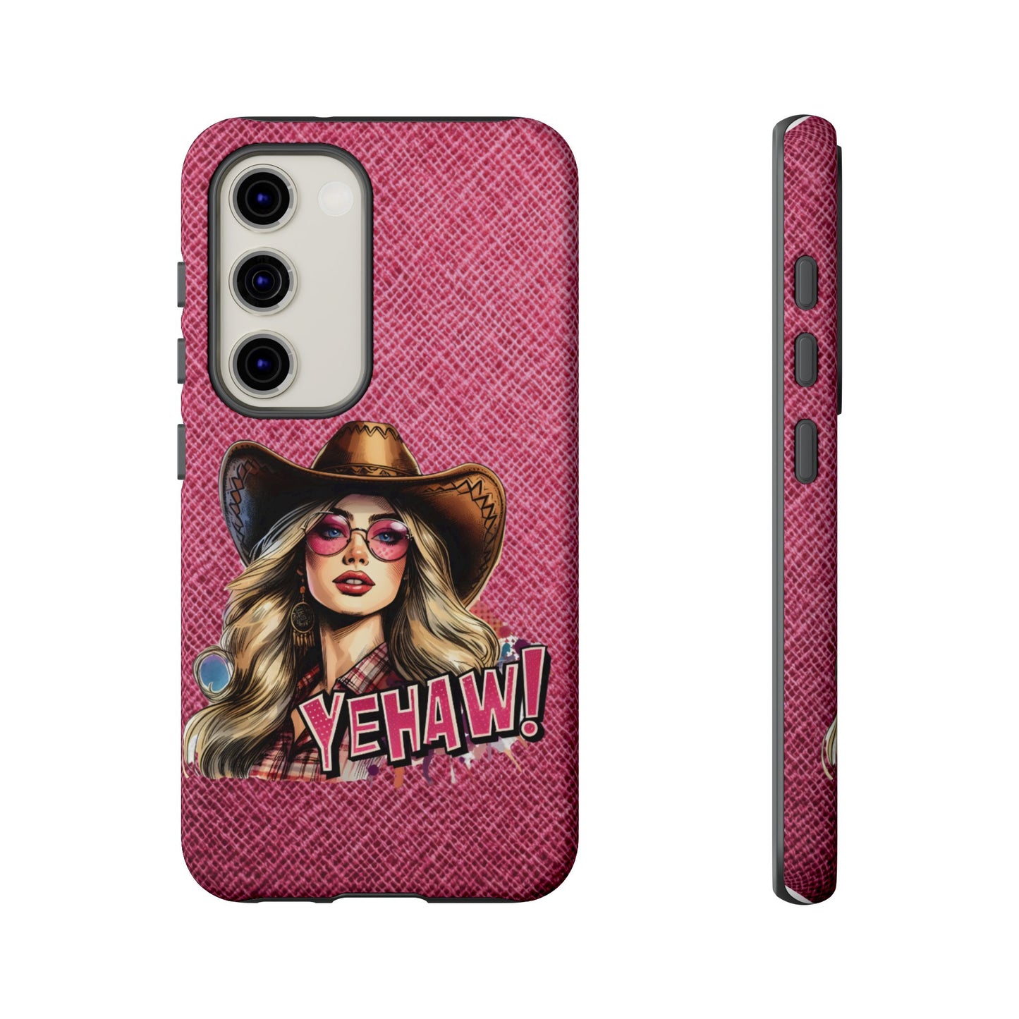 Wild West Charm: Bold Cowboy Hat and YEHAW! Design Phone Case
