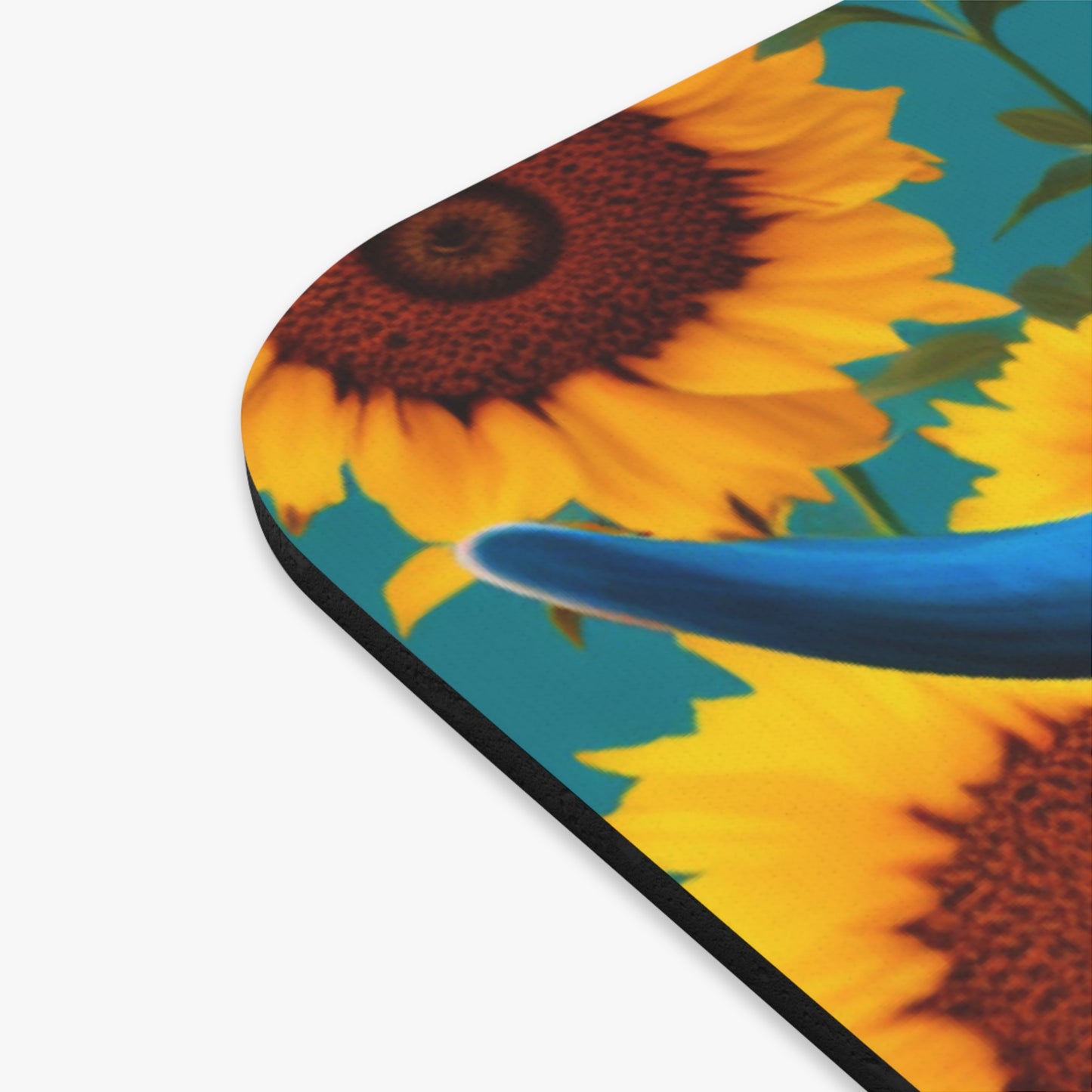 Sunflower Highland Cow Mouse Pad, Highland cow mouse pad, Sunflower mouse pad