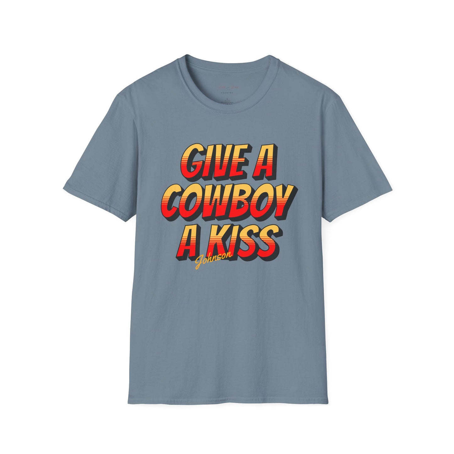 Give a cowboy a kiss T Shirt, Country Music Shirt, Festival Tee, Western T-shirt, Concert T Shirt,