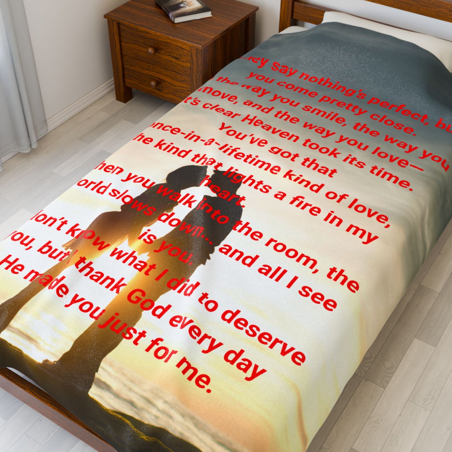 God took his time on you Velveteen Plush Blanket, Fan Blanket, Throw Rug, Display Blanket, Country Music Blanket,