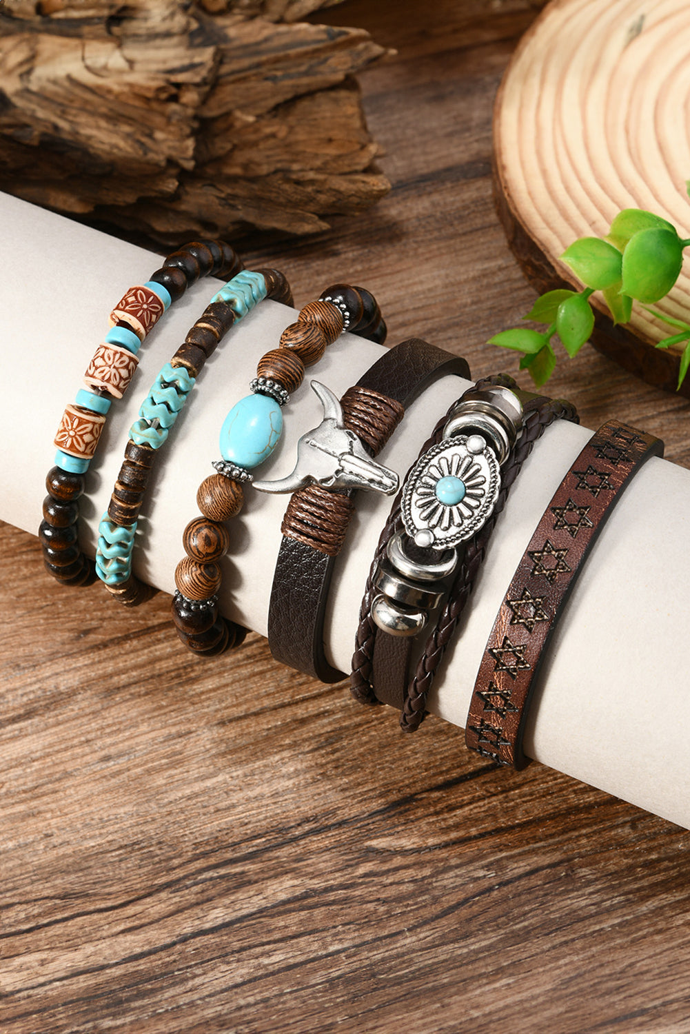 Spirit of the Range Bracelet Stack โ Rustic Layers with Boho Edge