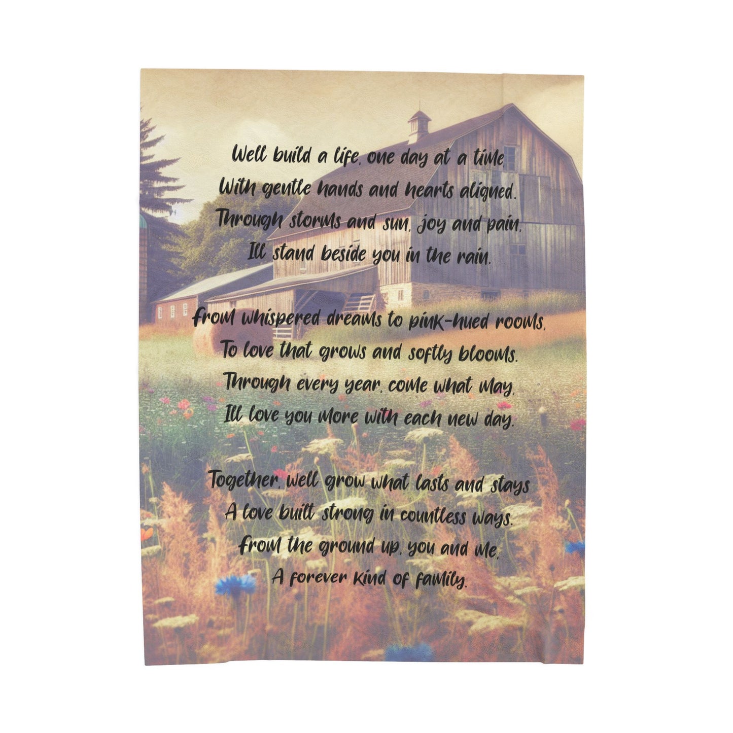 From the ground up Velveteen Plush Blanket, Fan Blanket, Throw Rug, Display Blanket, Country Music Blanket,
