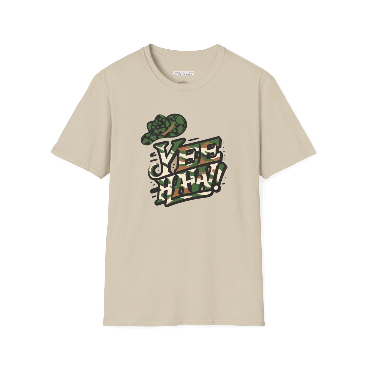 Yee-Haw T-Shirt with Cowboy Hat, Camo design, Unisex T-Shirt, Country Music T-Shirt