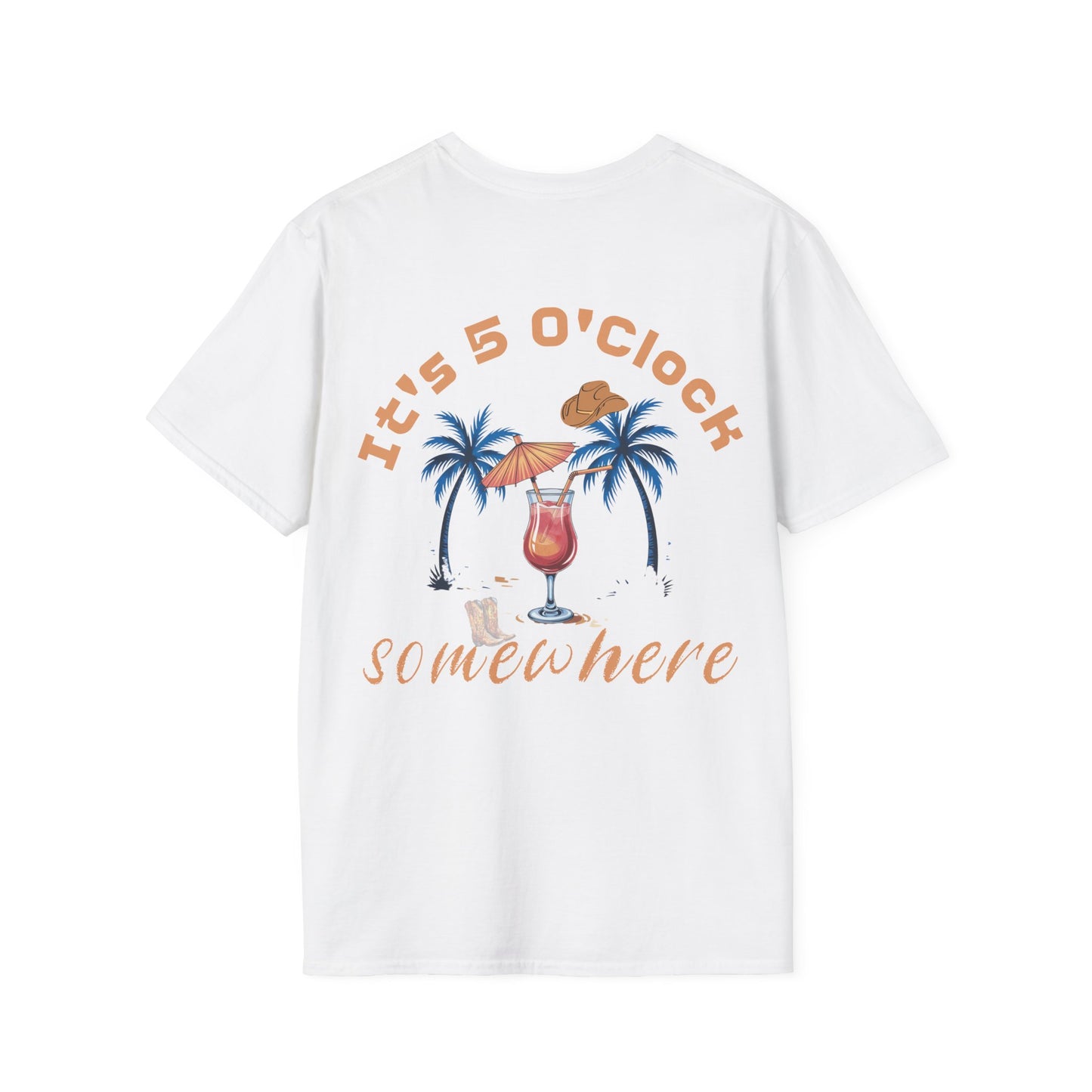 "It’s 5 O’Clock Somewhere" Tropical Country Graphic T-Shirt