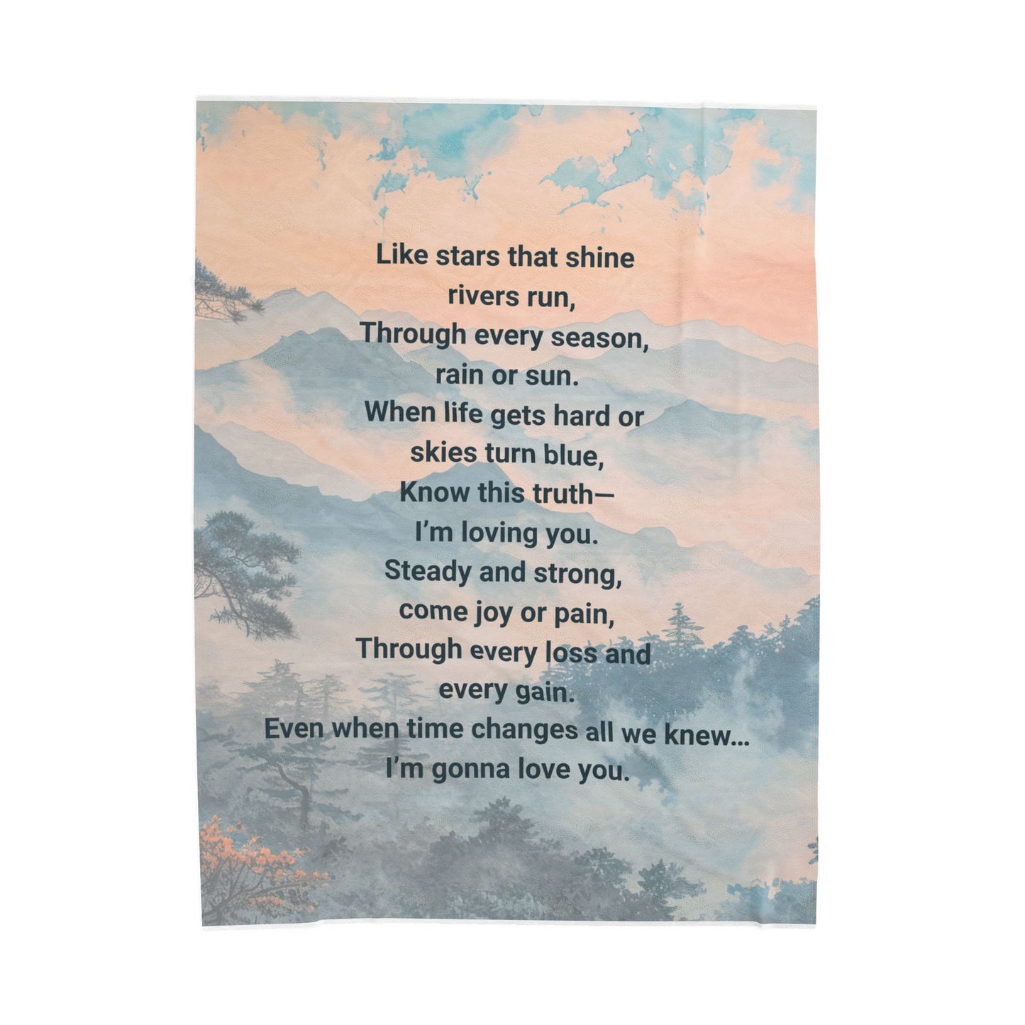 I'm gonna love you Velveteen Plush Blanket, Fan Blanket, Throw Rug, Display Blanket, Country Music Blanket,