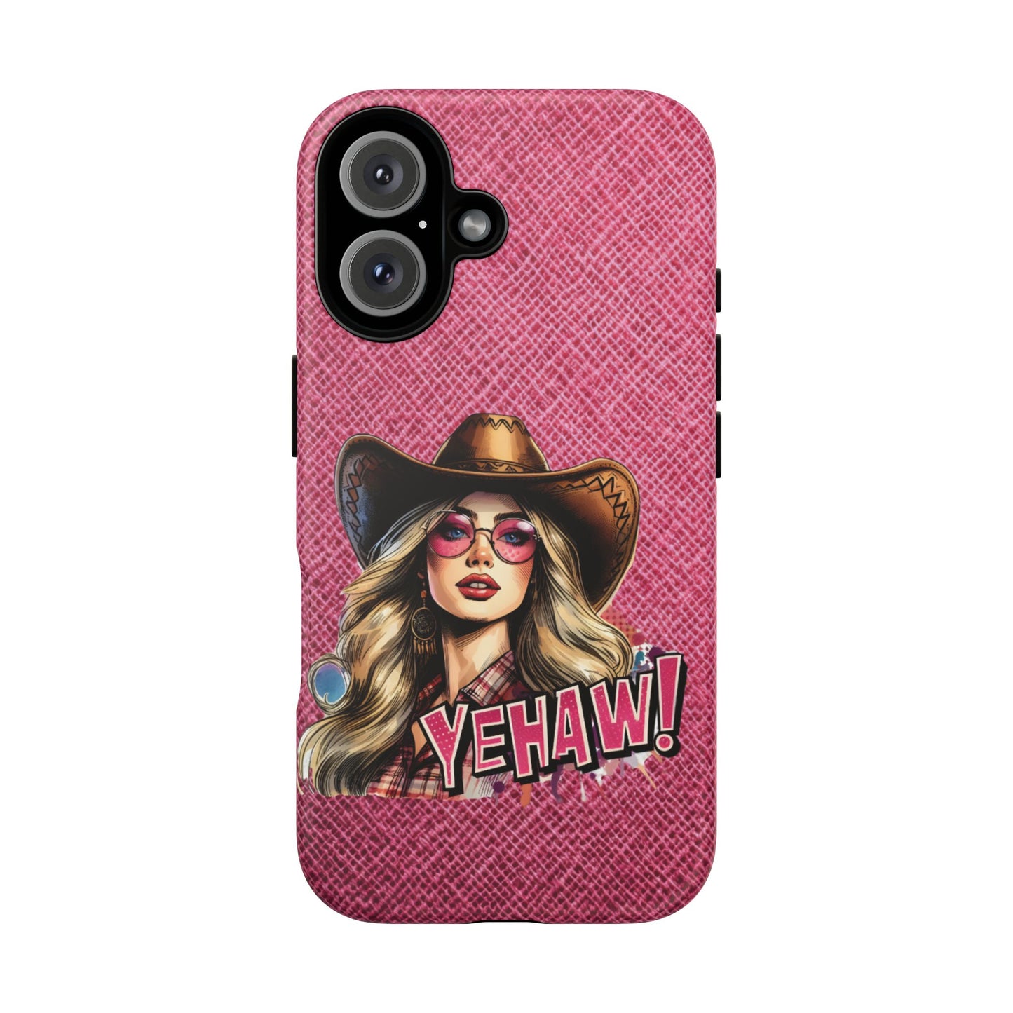 Wild West Charm: Bold Cowboy Hat and YEHAW! Design Phone Case