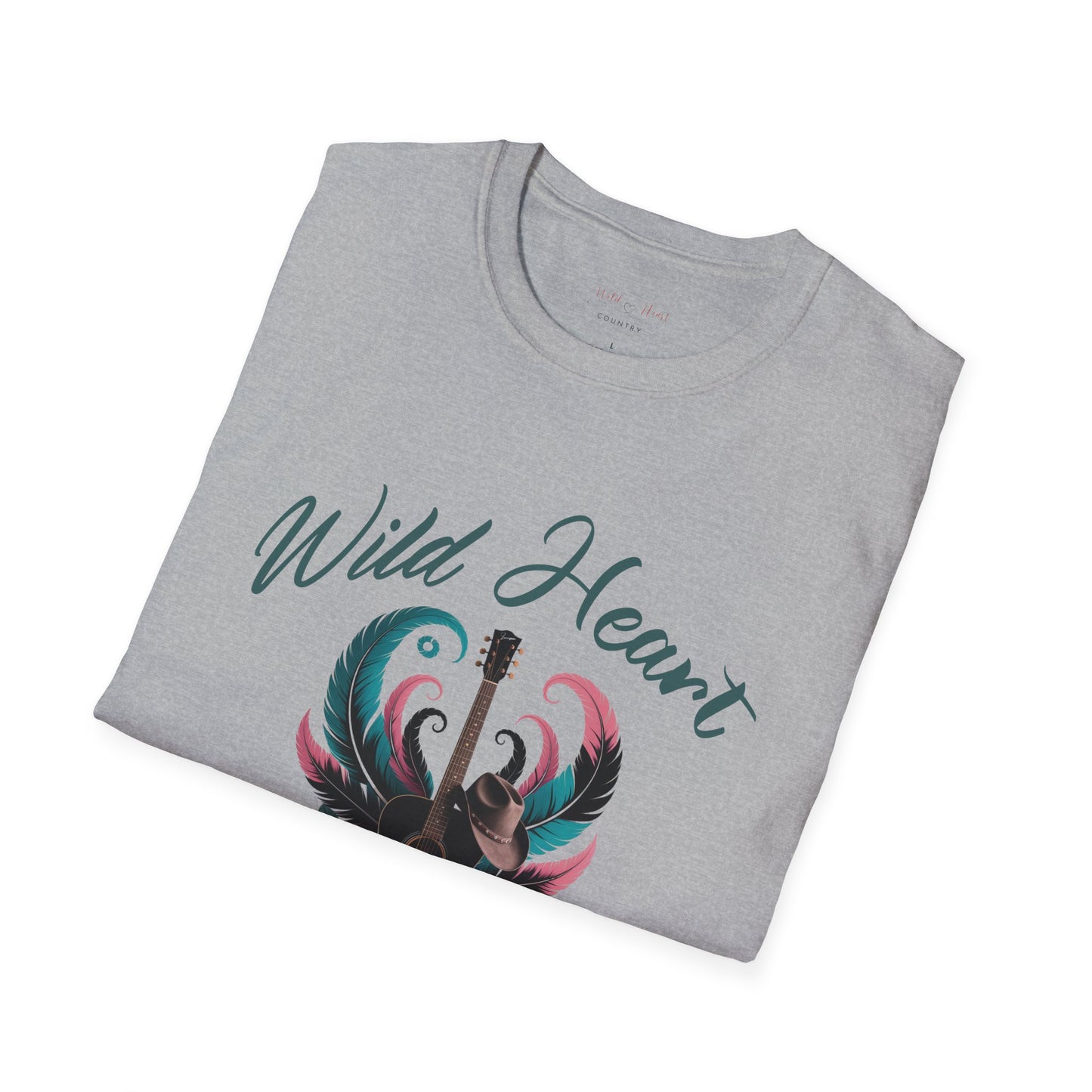 Wild Heart Country Guitar & Roses Graphic T-Shirt
