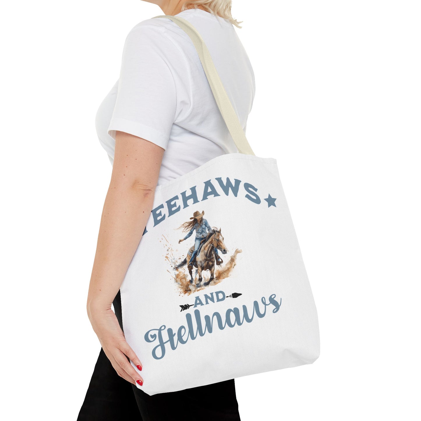 “Yeehaws and Hellnaws” Cowgirl Tote Bag – Western Rodeo Country Style Accessory