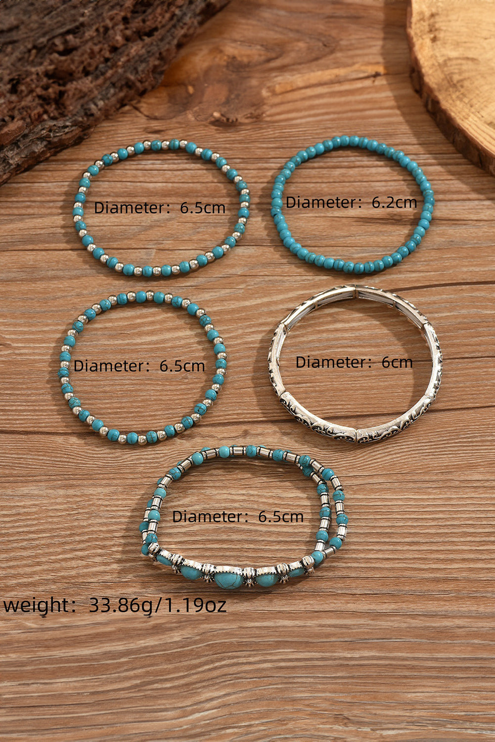 Desert Bloom Turquoise Bracelet – Silver-Touched Elegance for Free Spirits