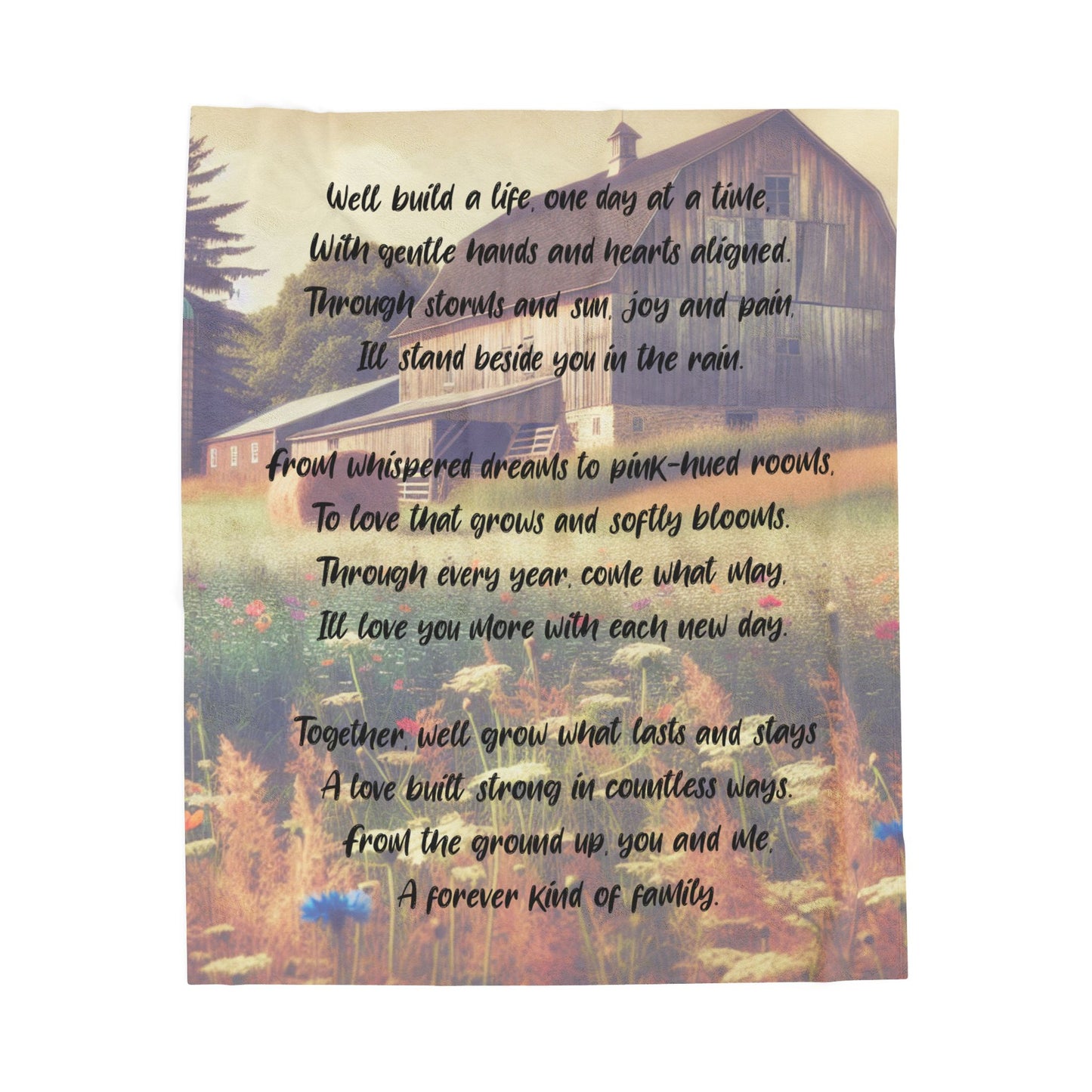 From the ground up Velveteen Plush Blanket, Fan Blanket, Throw Rug, Display Blanket, Country Music Blanket,