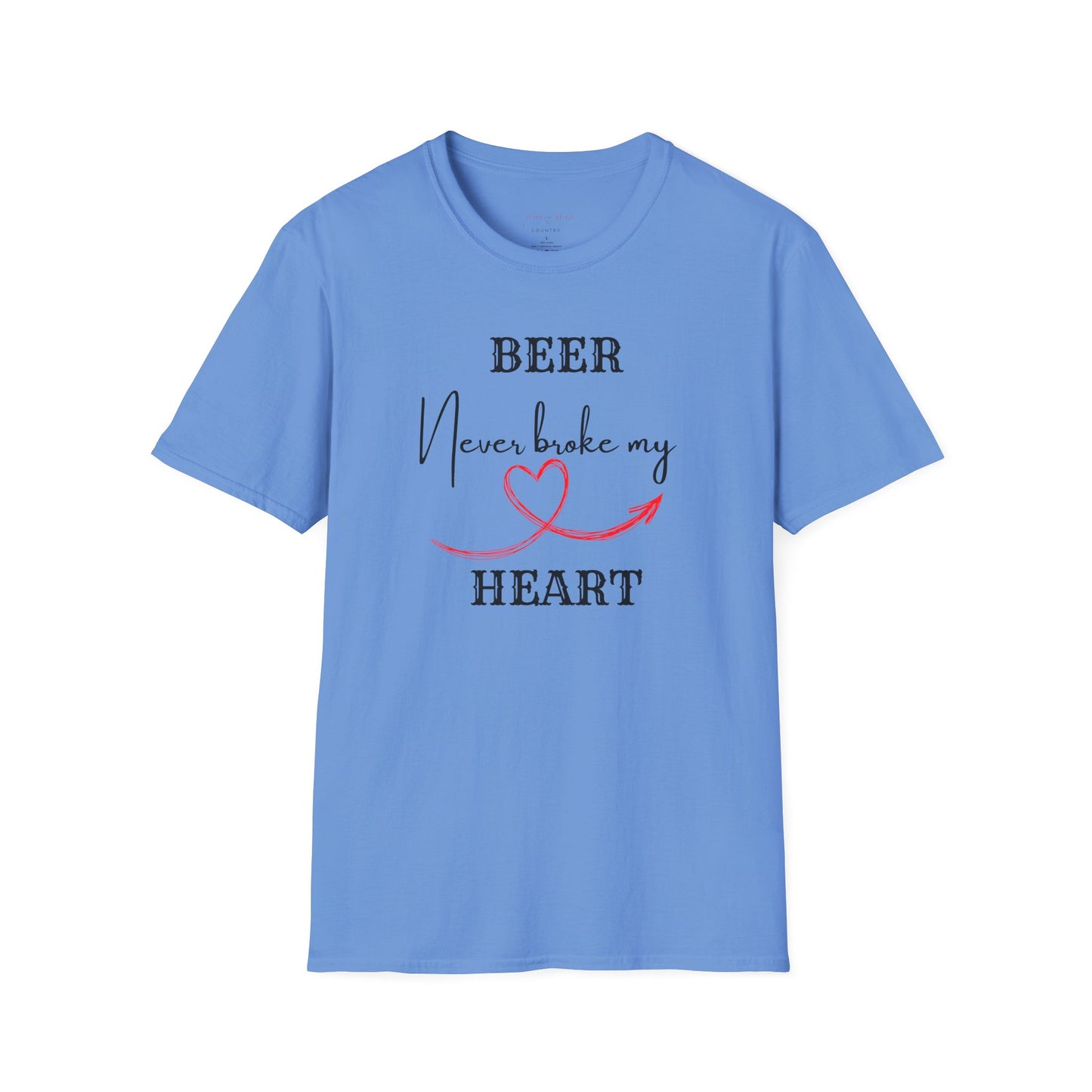 Beer Never Broke My Heart T-Shirt, Country Music T-Shirt, Concert Tee, Lyric T-Shirt