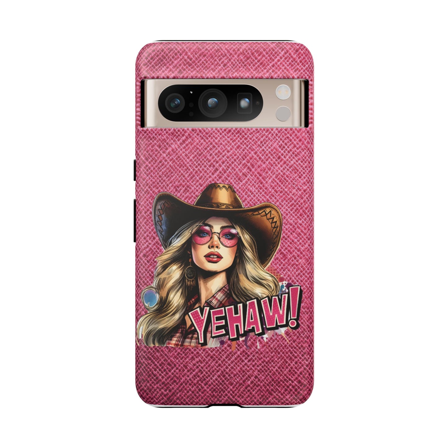 Wild West Charm: Bold Cowboy Hat and YEHAW! Design Phone Case