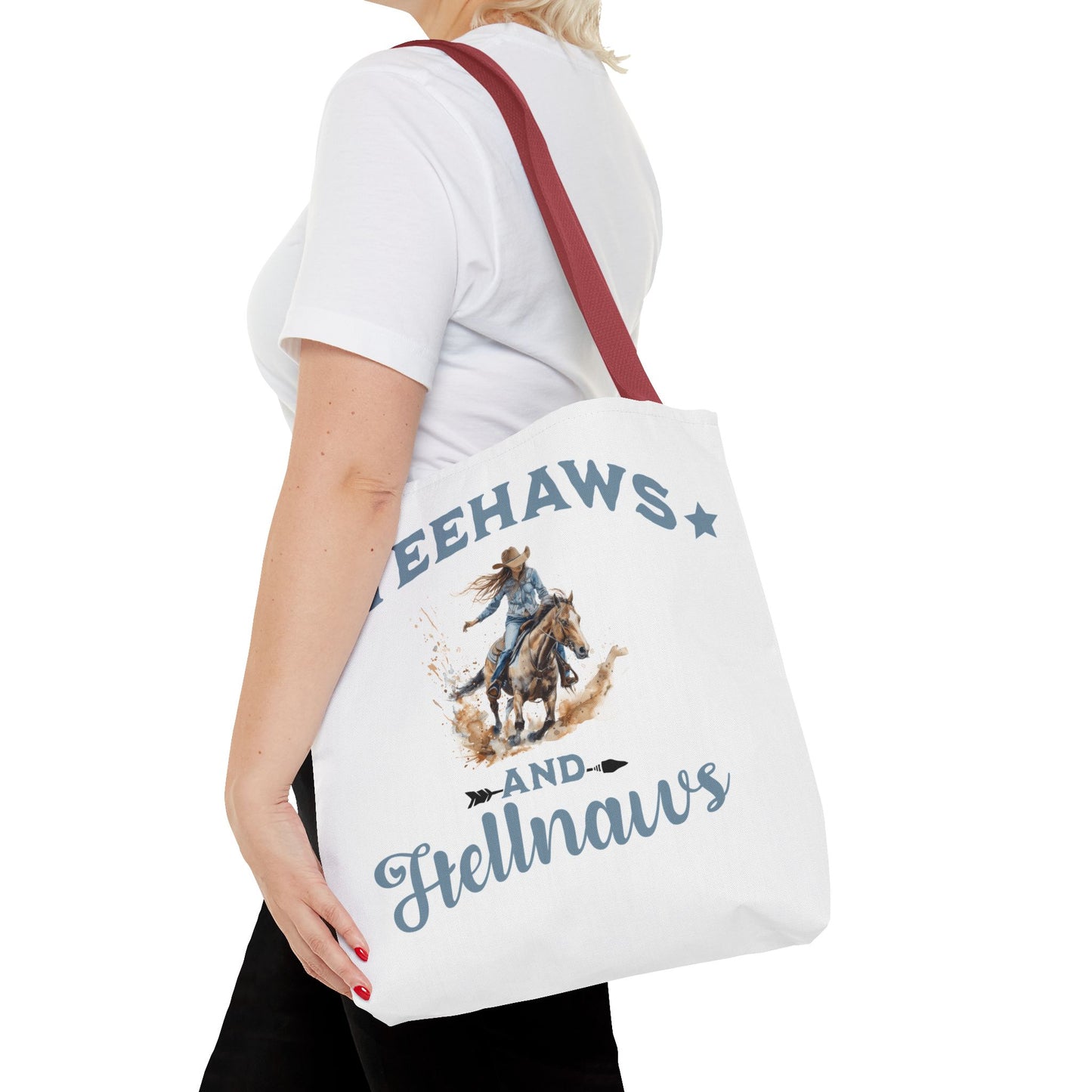 “Yeehaws and Hellnaws” Cowgirl Tote Bag – Western Rodeo Country Style Accessory