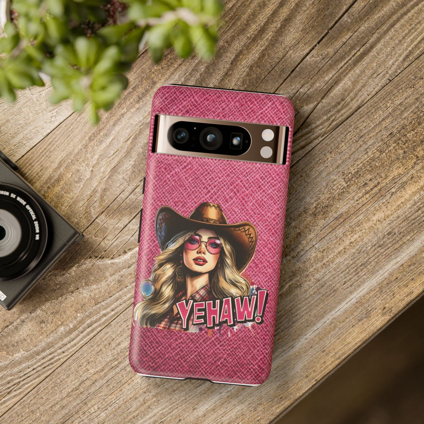 Wild West Charm: Bold Cowboy Hat and YEHAW! Design Phone Case