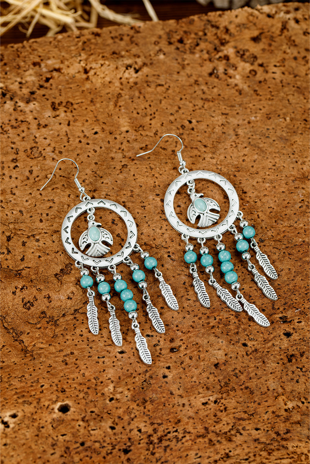 Turquoise Feather Drop Earrings – Southwestern Grace Meets Everyday Glam