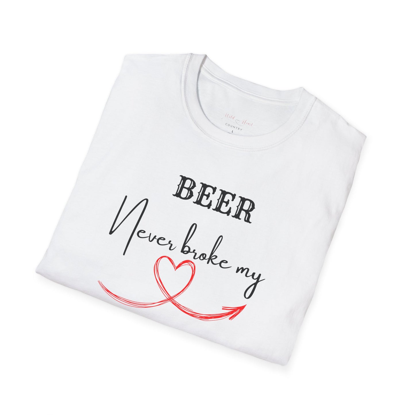 Beer Never Broke My Heart T-Shirt, Country Music T-Shirt, Concert Tee, Lyric T-Shirt