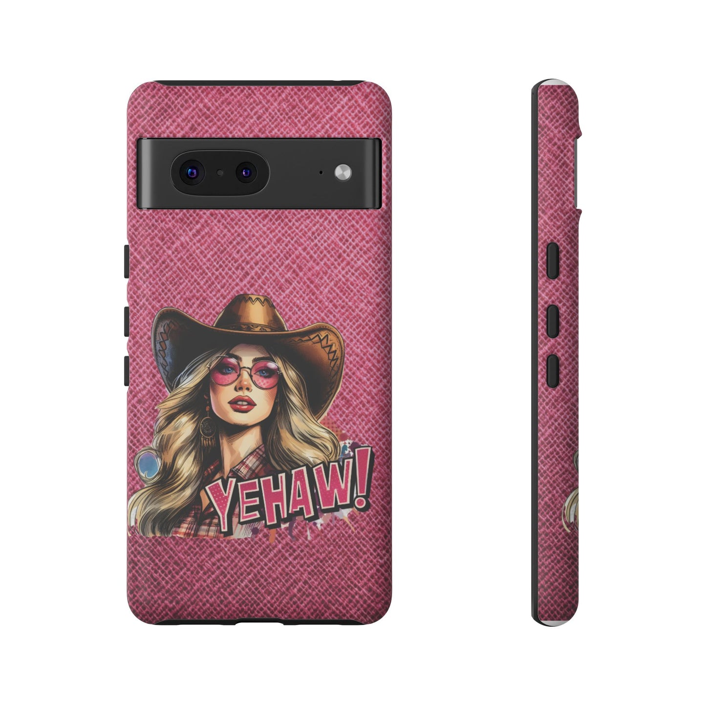Wild West Charm: Bold Cowboy Hat and YEHAW! Design Phone Case