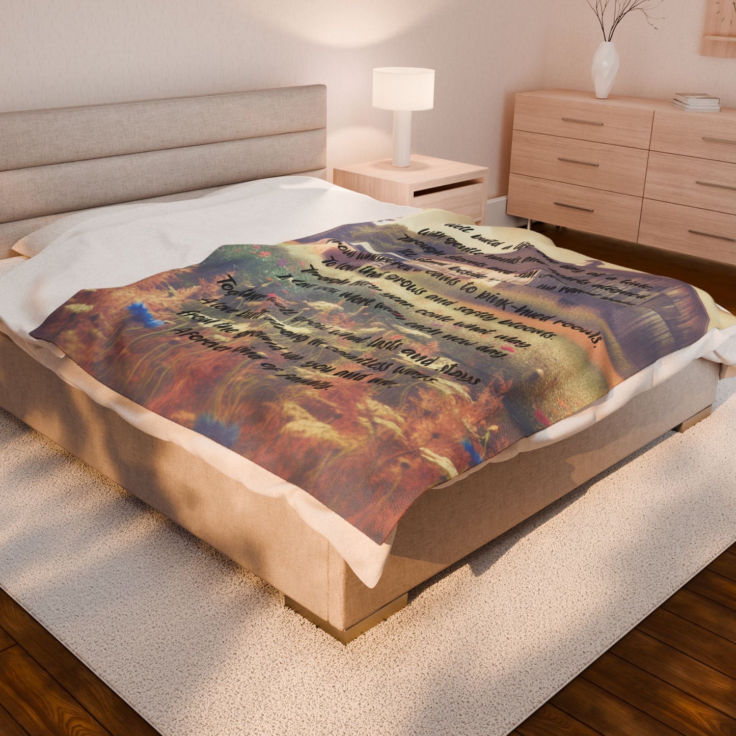 From the ground up Velveteen Plush Blanket, Fan Blanket, Throw Rug, Display Blanket, Country Music Blanket,