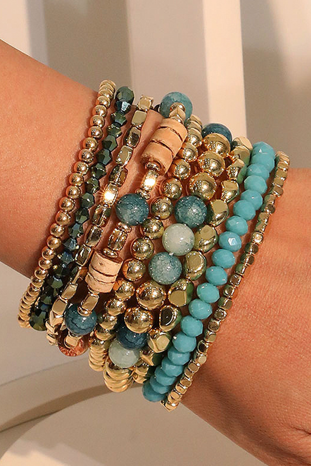 Golden Mesa Boho Bracelet Stack – Earthy Luxe Meets Free-Spirited Style