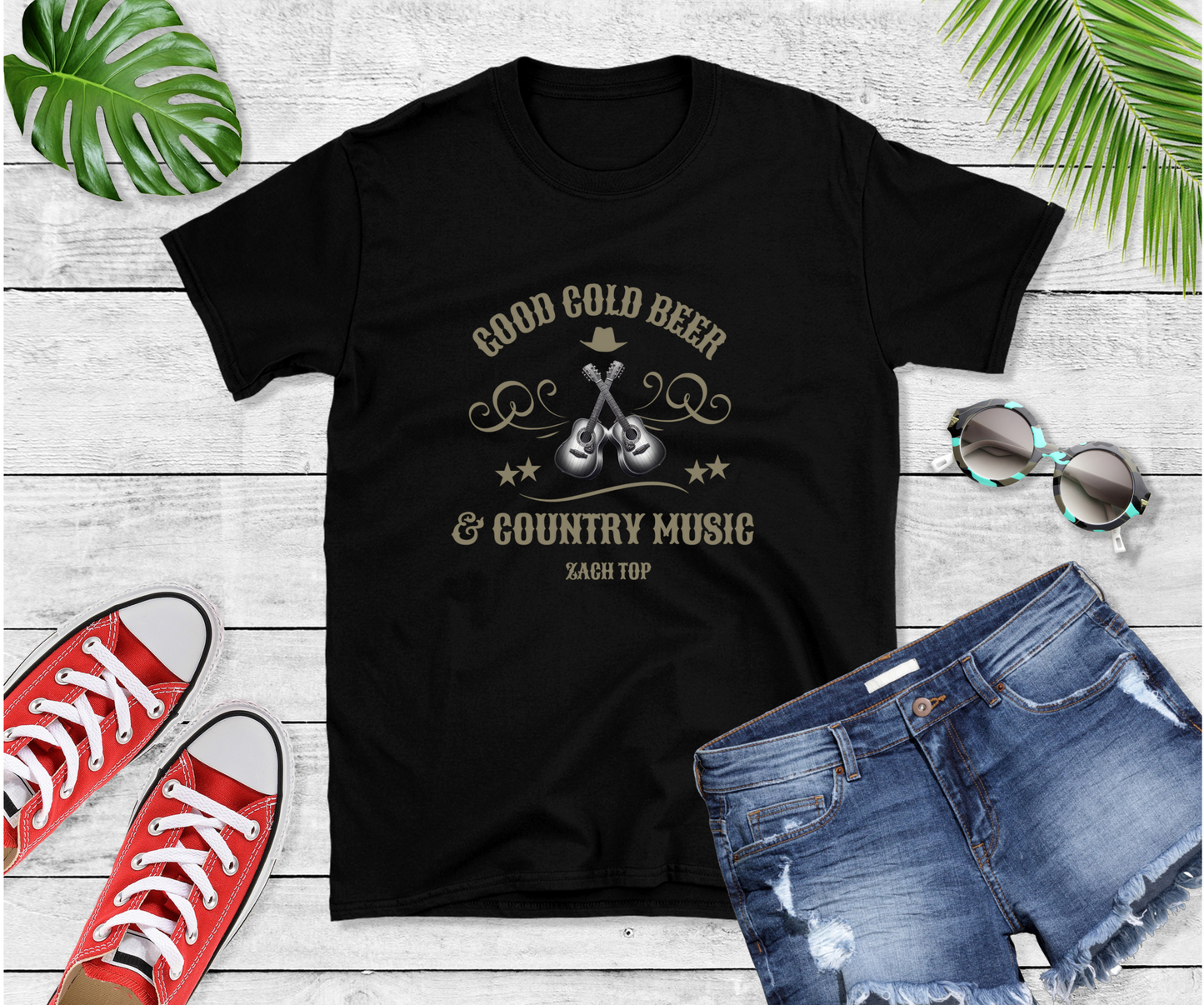 Good Cold Beer & Country Music T-Shirt, Country Shirt, Festival Tee, Western T-shirt, Concert T Shirt,