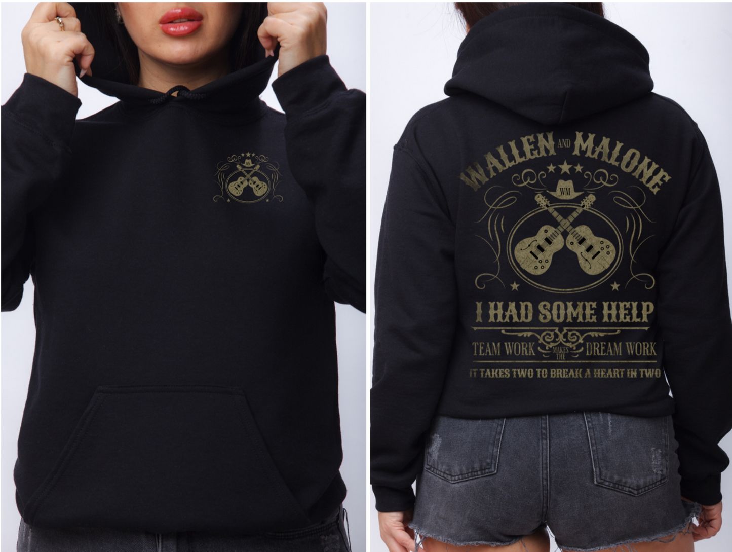 I had some help - Hooded Sweatshirt, Country music hoodie, Lyric hoodie