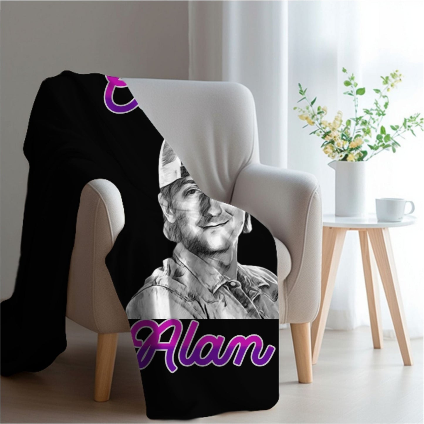 Cooper Alan Velveteen Plush Blanket, Lyric Blanket, Display Blanket, Country Music Blanket, Country Music Gift, Gift