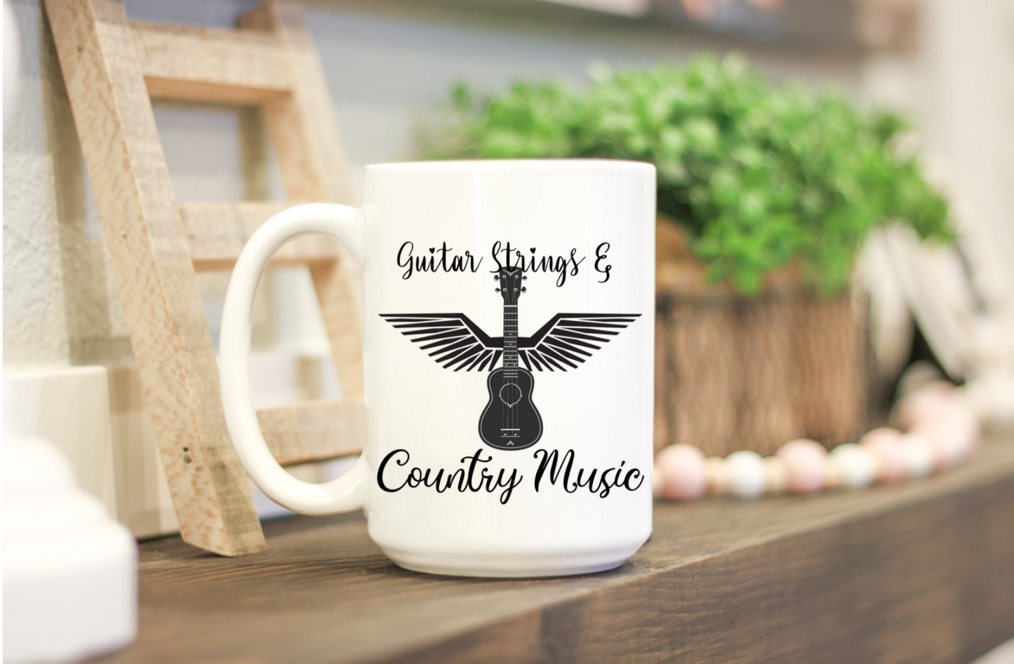 Guitar Strings & Country Music Coffee Mug,11oz Mug, Gift, Country Music Gift