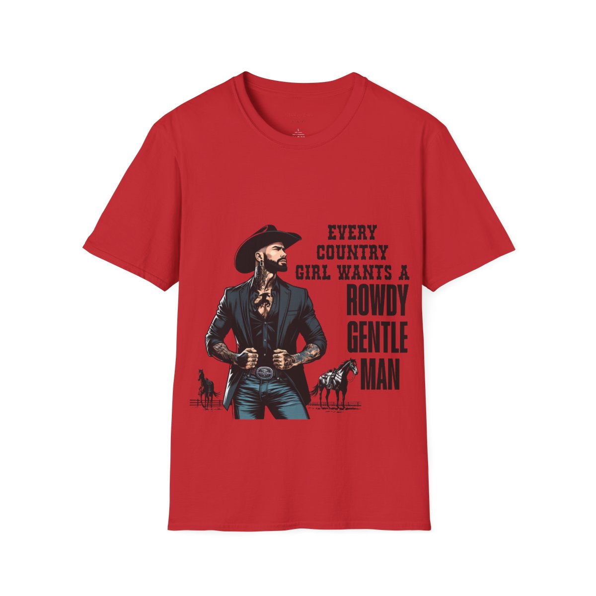 Rowdy Gentle Man T-Shirt, Country Music Shirt, Festival Tee, Western T-shirt, Concert T Shirt,