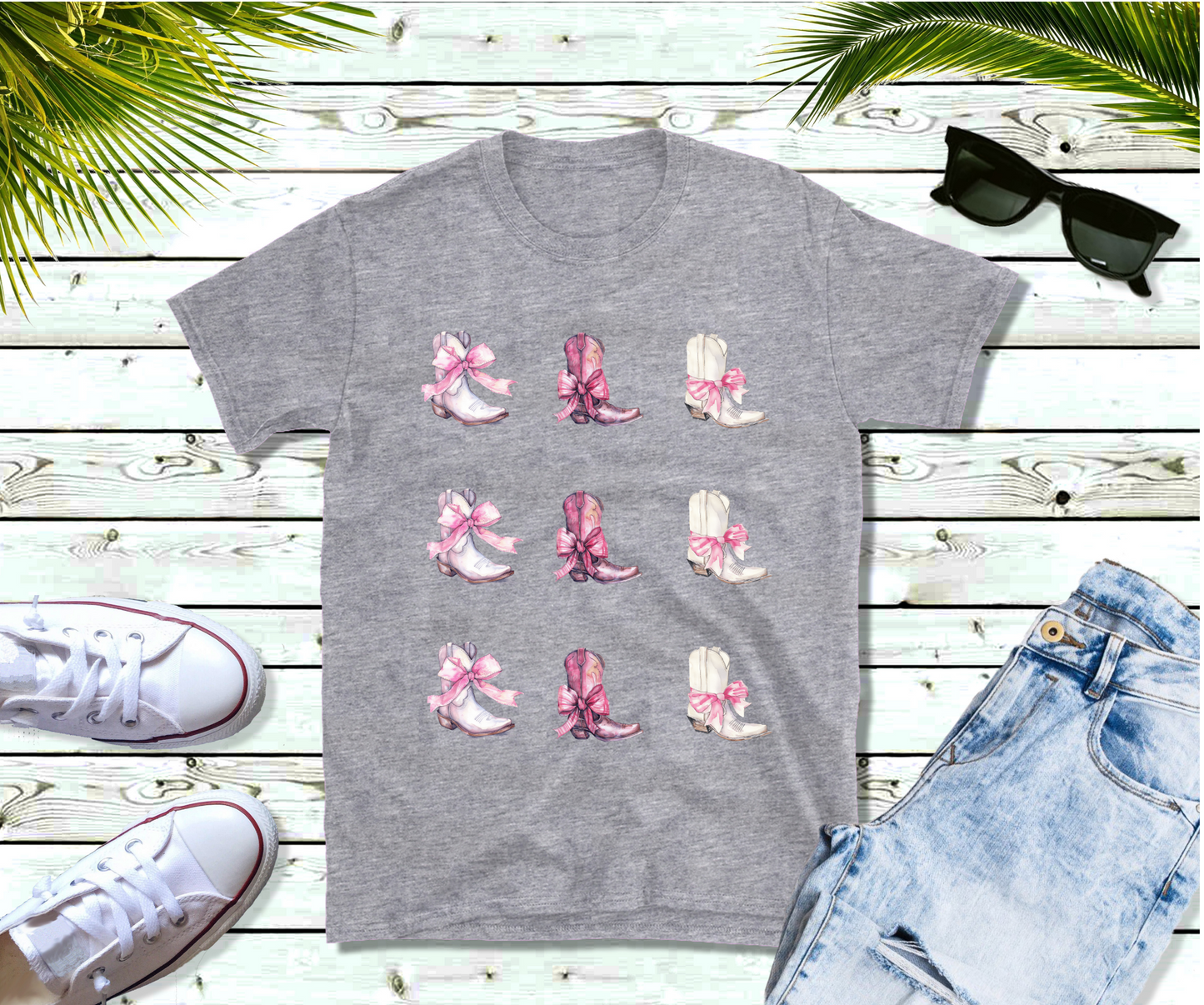 Country Chic Cowboy Boots T-Shirt, Country Shirt