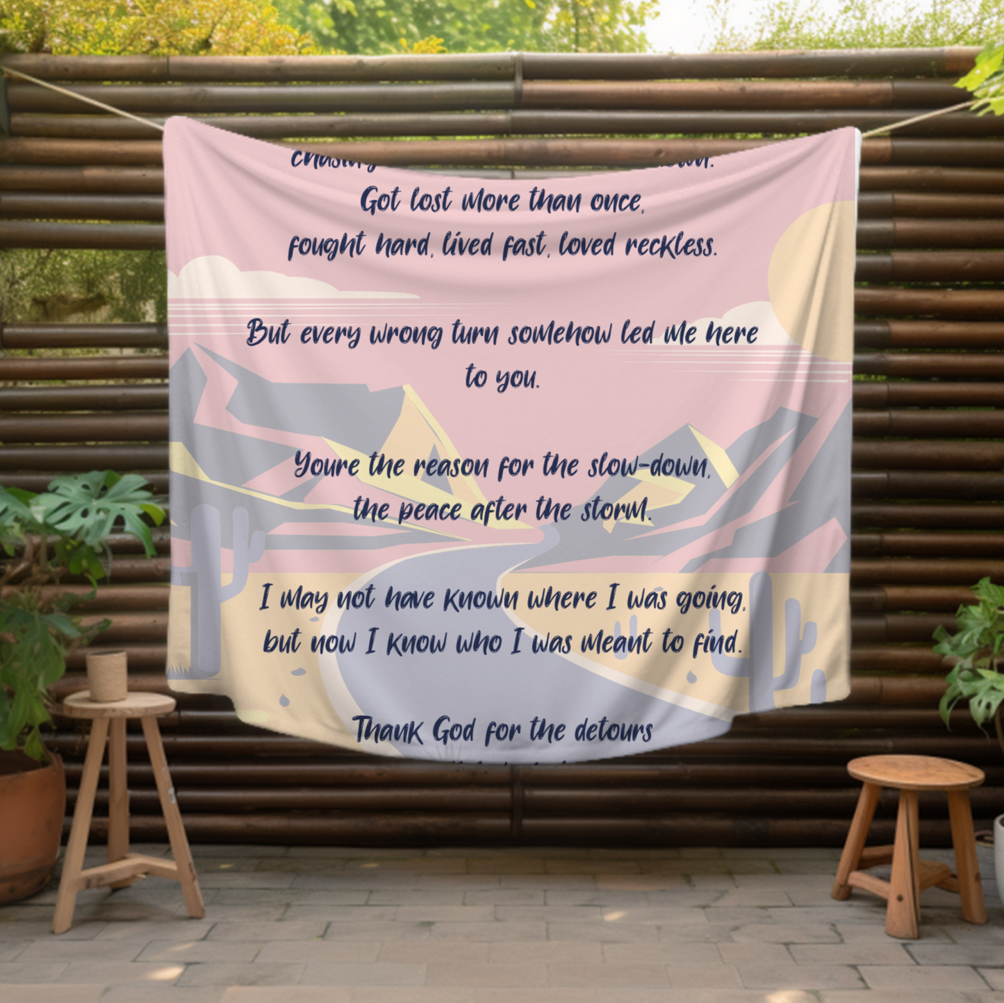 Detours Love Velveteen Plush Blanket, Fan Blanket, Throw Rug, Display Blanket, Country Music Blanket,