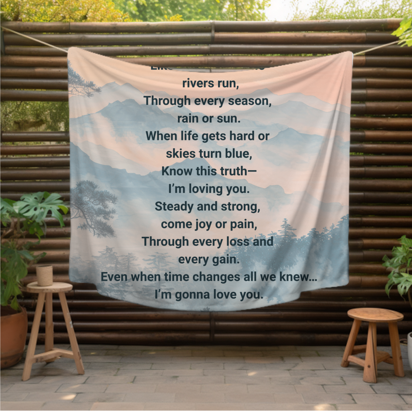 I'm gonna love you Velveteen Plush Blanket, Fan Blanket, Throw Rug, Display Blanket, Country Music Blanket,