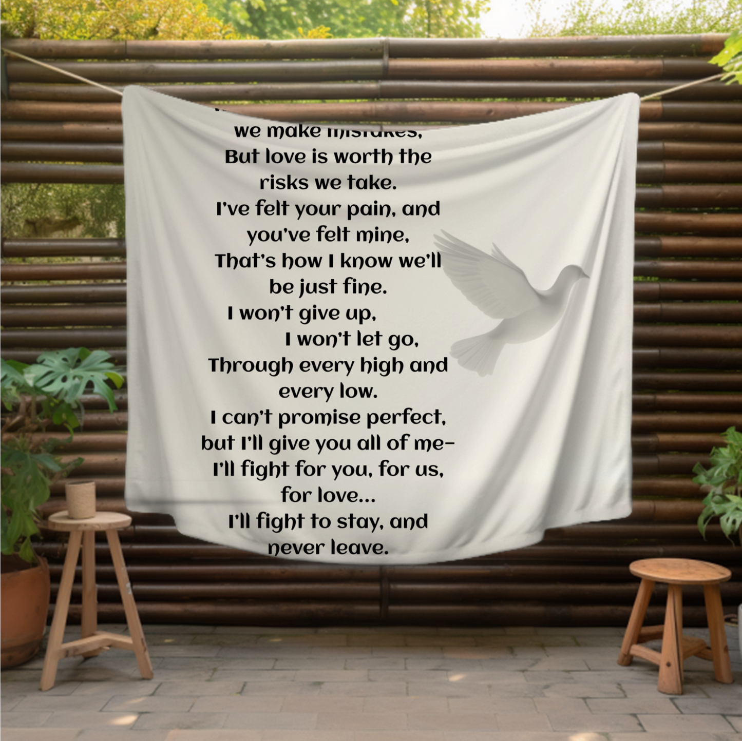 I'll Fight for Us Velveteen Plush Blanket, Fan Blanket, Throw Rug, Display Blanket, Country Music Blanket,